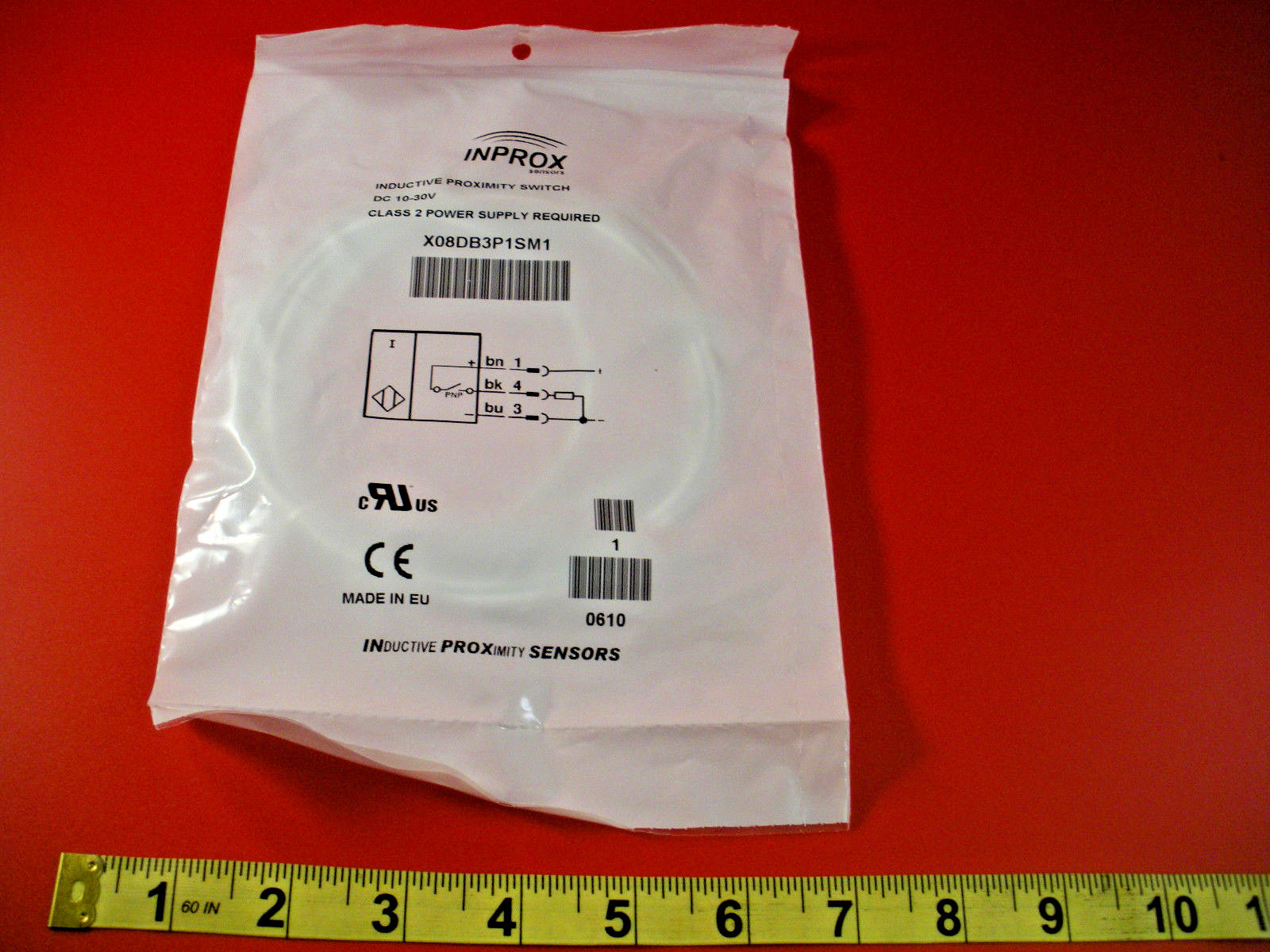 Inprox X08DB3P1SM1 Proximity Sensor Switch Inductive 10-30vdc 3-Wire Nib New