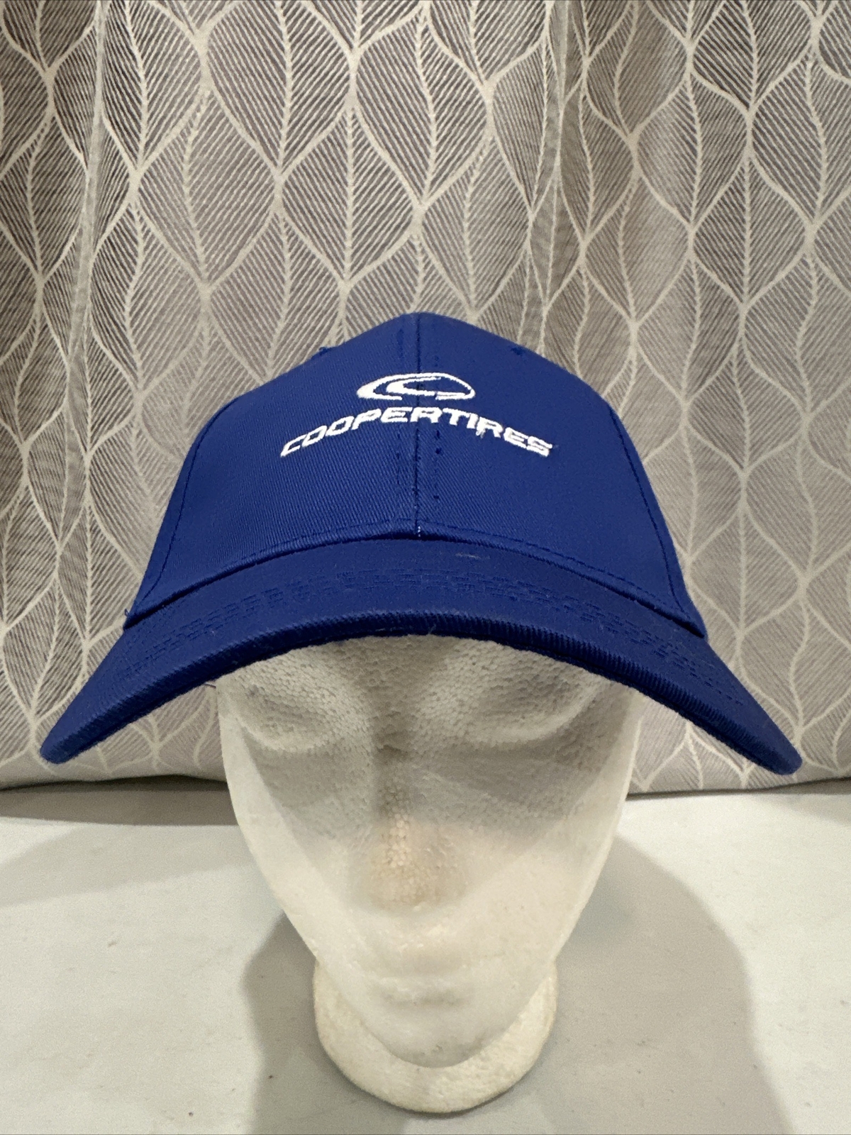 Cooper Tires White on Royal Blue Hat Cap Hook Loop EUC