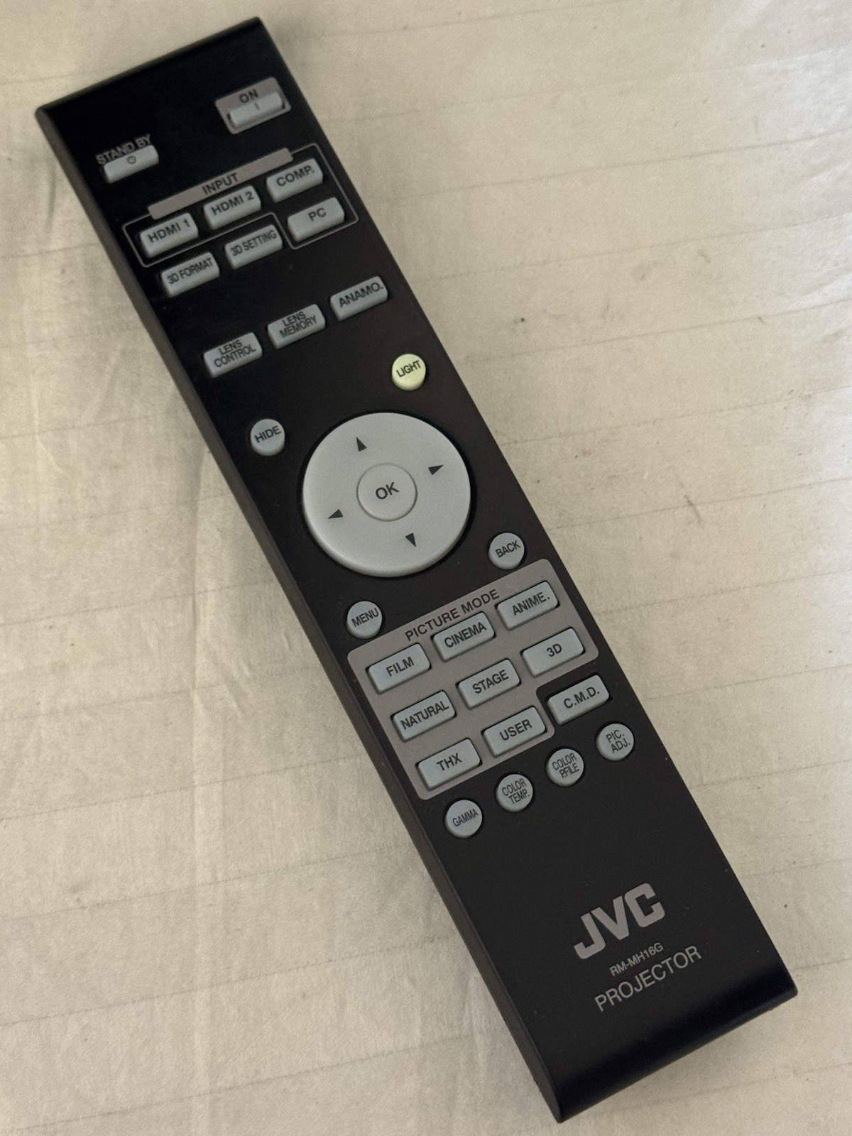 GENUINE JVC RM-MH16G 4K PROJECTOR REMOTE - DLA-X70