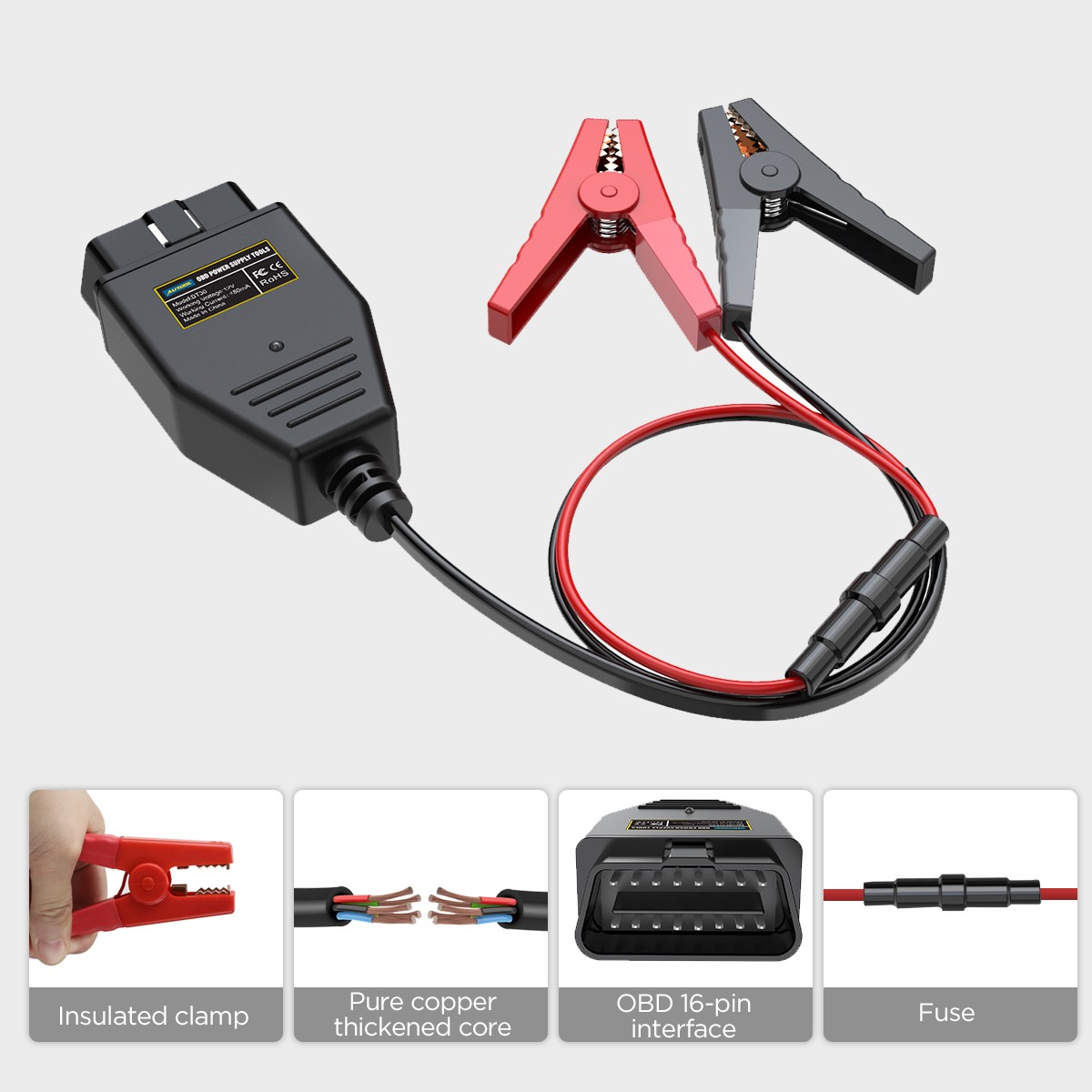 OBD2 OBDII Vehicle Computer ECU Memory Saver 12V Car Battery Replacement Tool