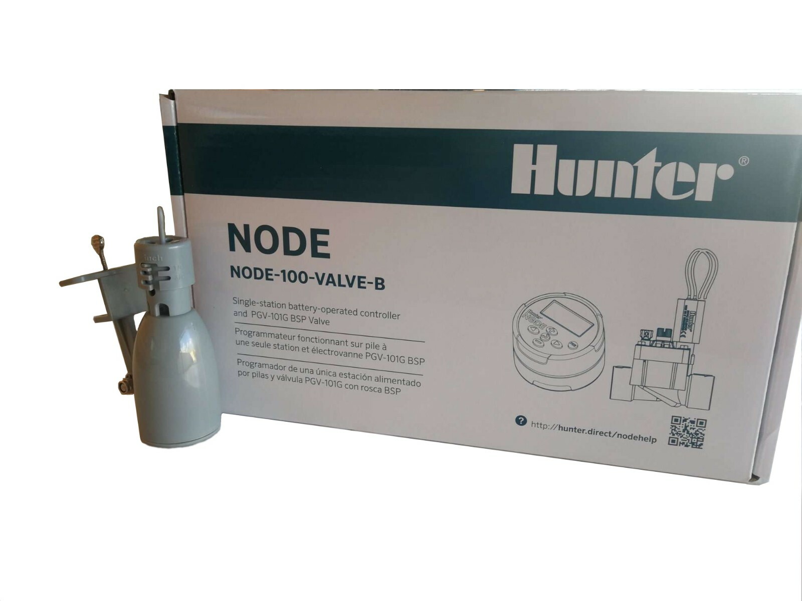 Hunter NODE 100-VALVE-B 9V battery Controller-Single Station - Free Rain sensor