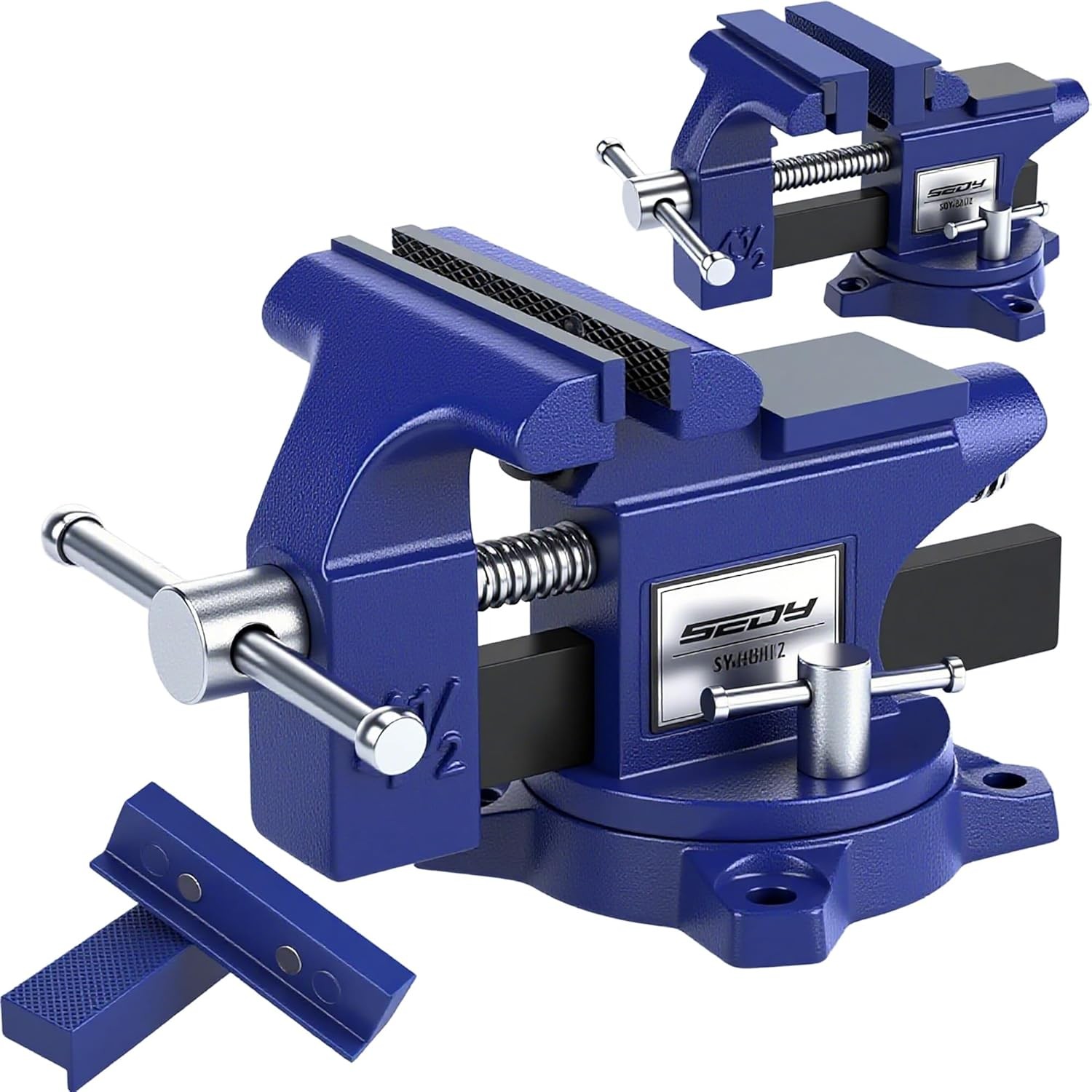 4.5" Swivel Bench Vise Woodworking Vice For Metal Pipe Workshop Projects
