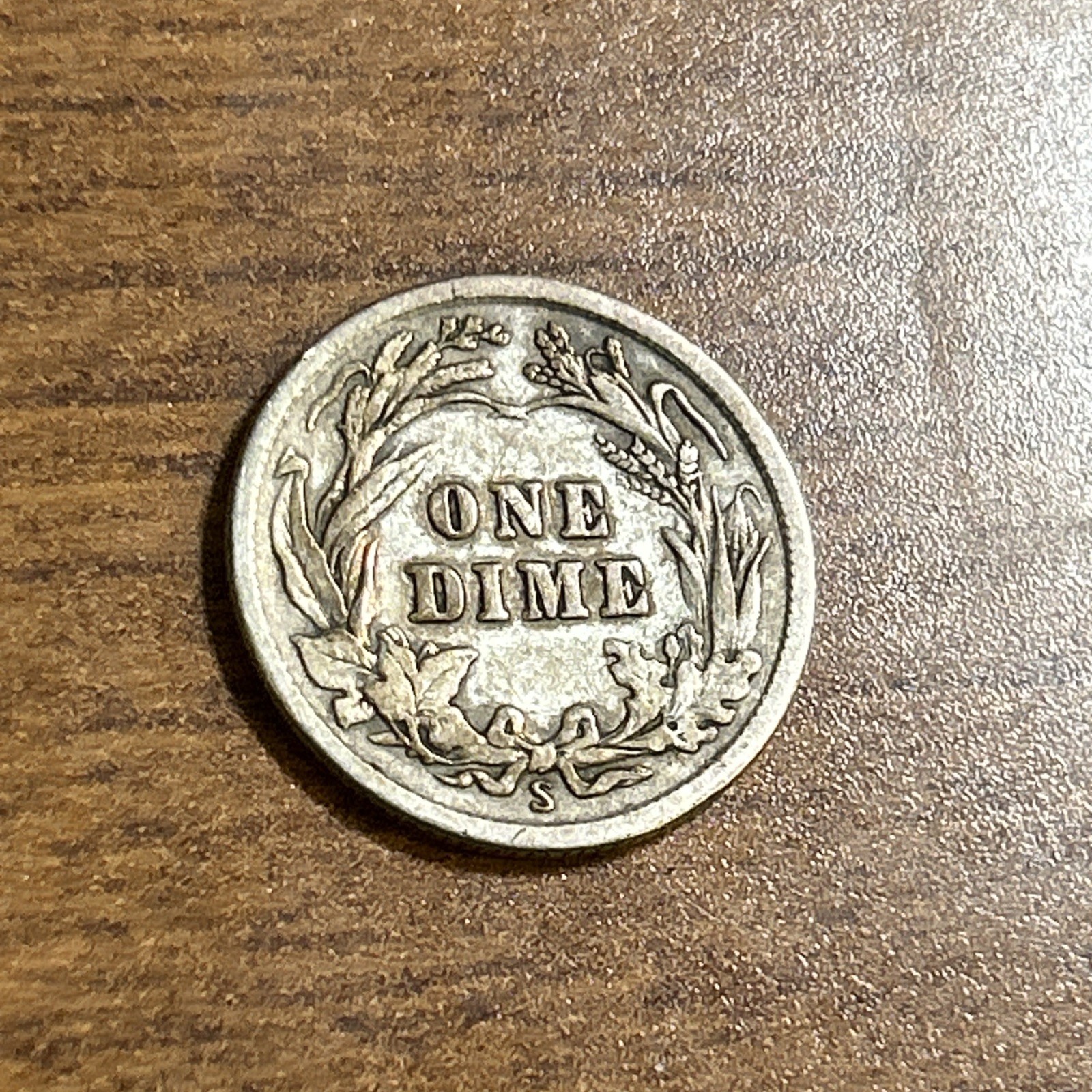 1913-S Barber Silver Dime VF