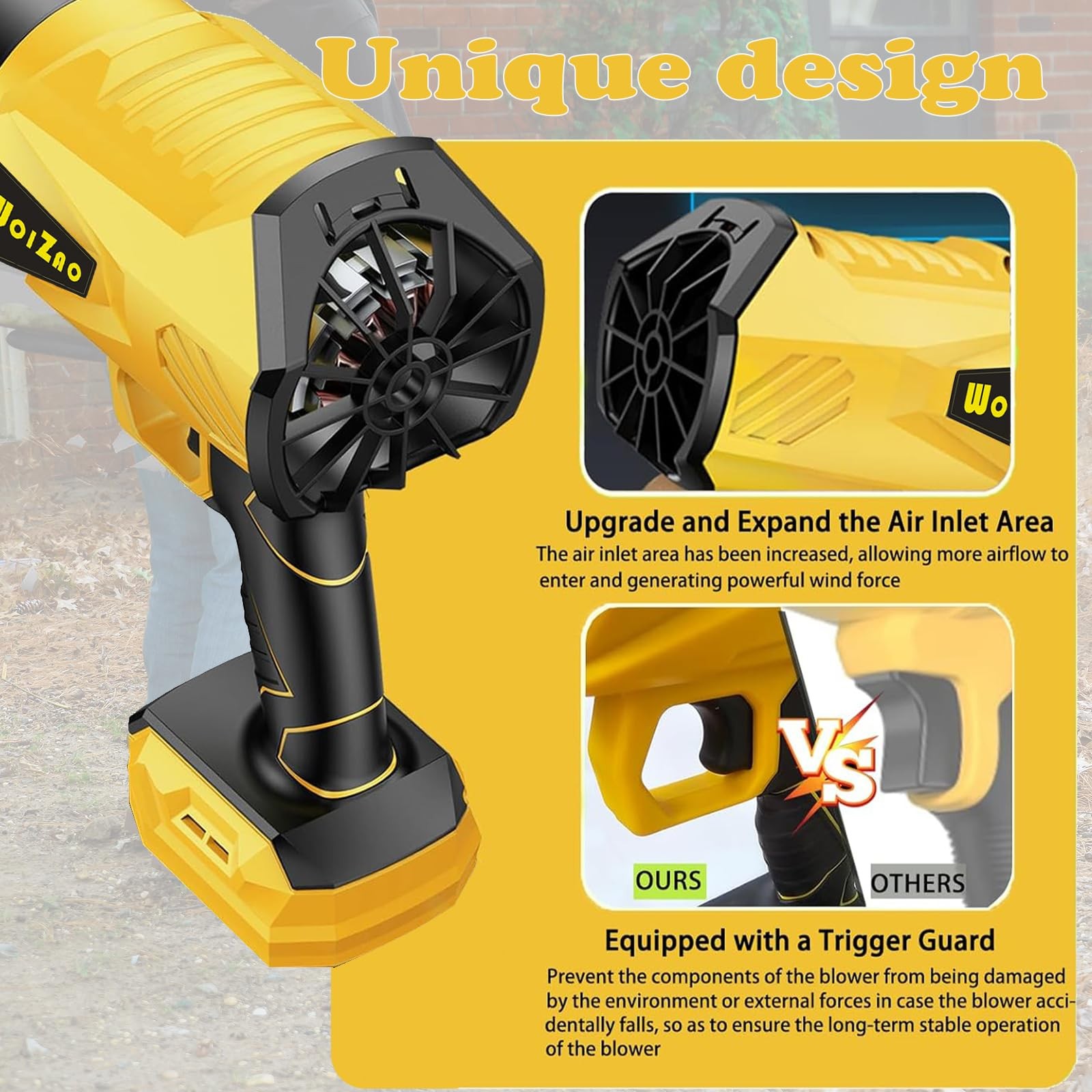 Handheld Leaf Blower Cordless Brushless Compatible with DeWalt 20V Battery,Ex...