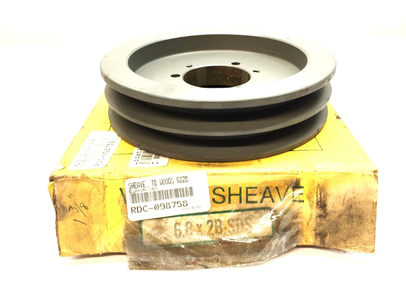 TB Woods Sure-Grip QD Type V-Belt Sheave 682B NOS