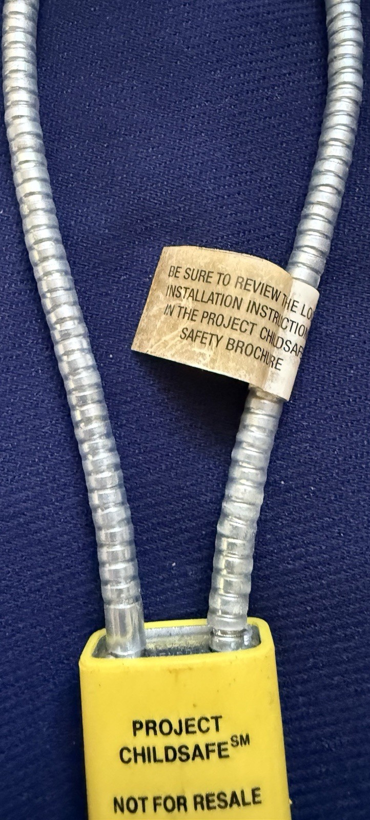 Project Child Safe Cable Gun Lock with 2 Keys New in Original Package