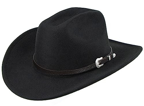 Classic Western-Cowboy-Hat Men Womens Wide Brim Cowgirl Hats Felt Fedora hat
