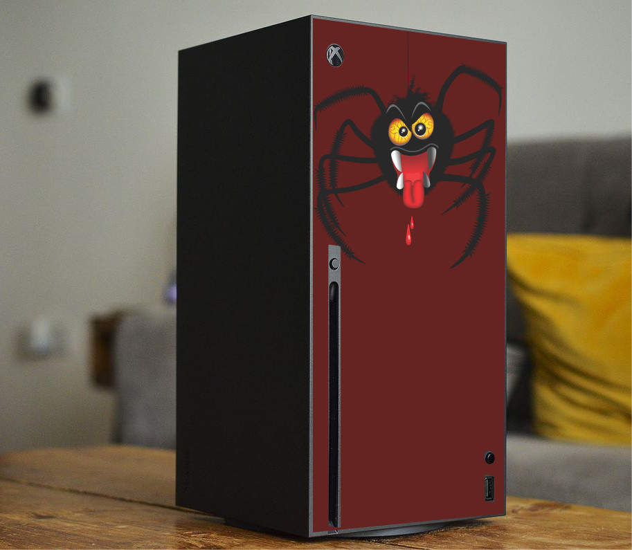 Spider Blood Angry Hungry Spider Wrap Skin Decal For XBOX SERIES X CONSOLE
