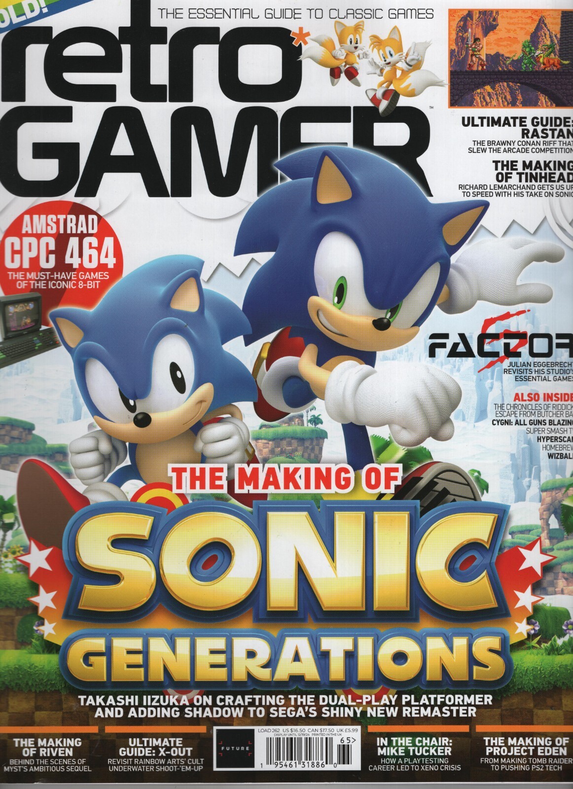 MAKING OF SONIC GENERATIONS RETRO GAMER MAGAZINE ISSUE #265 UK 2024