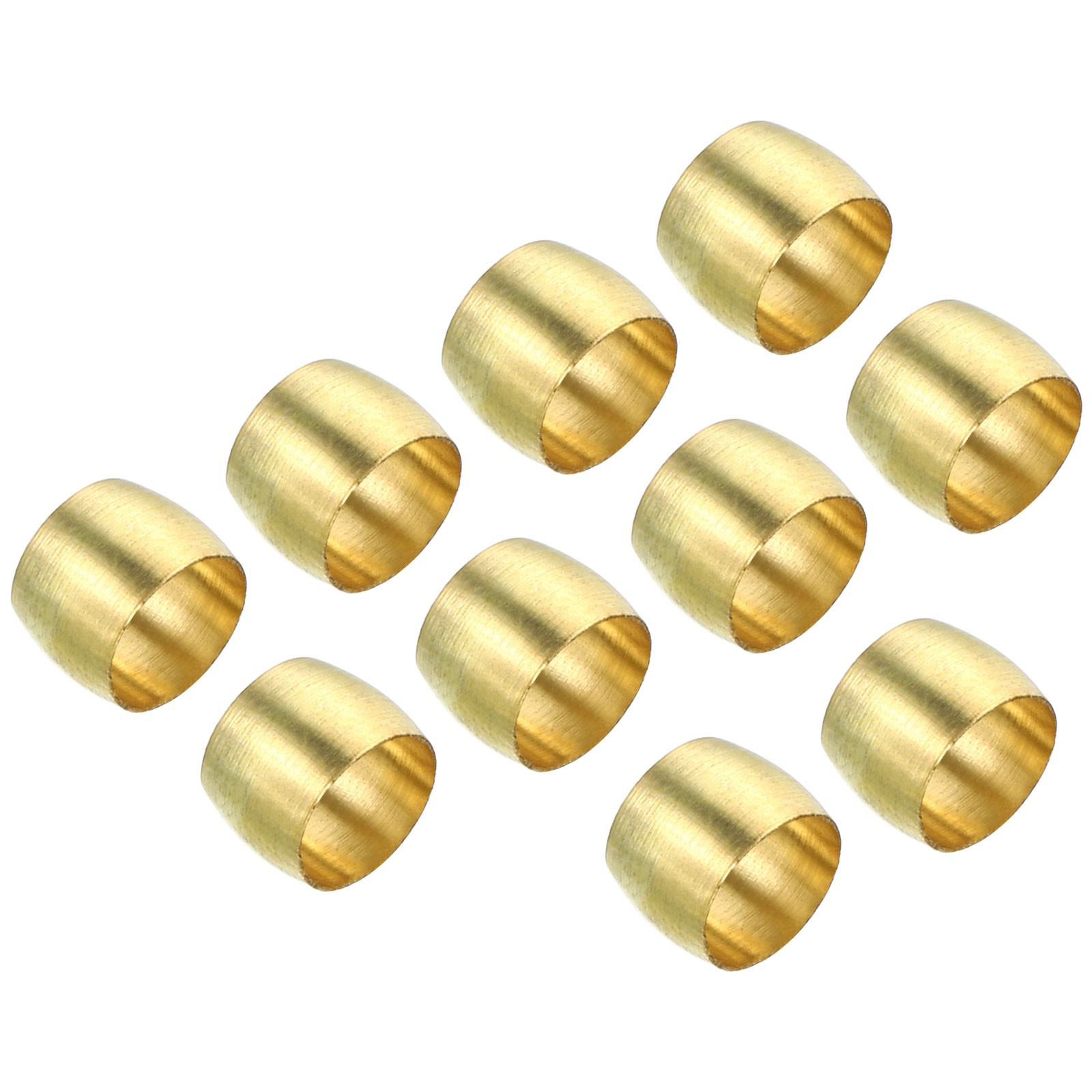 100pcs 6mm Tube OD Brass Compression Sleeves Ferrules Brass Ferrule Fitting