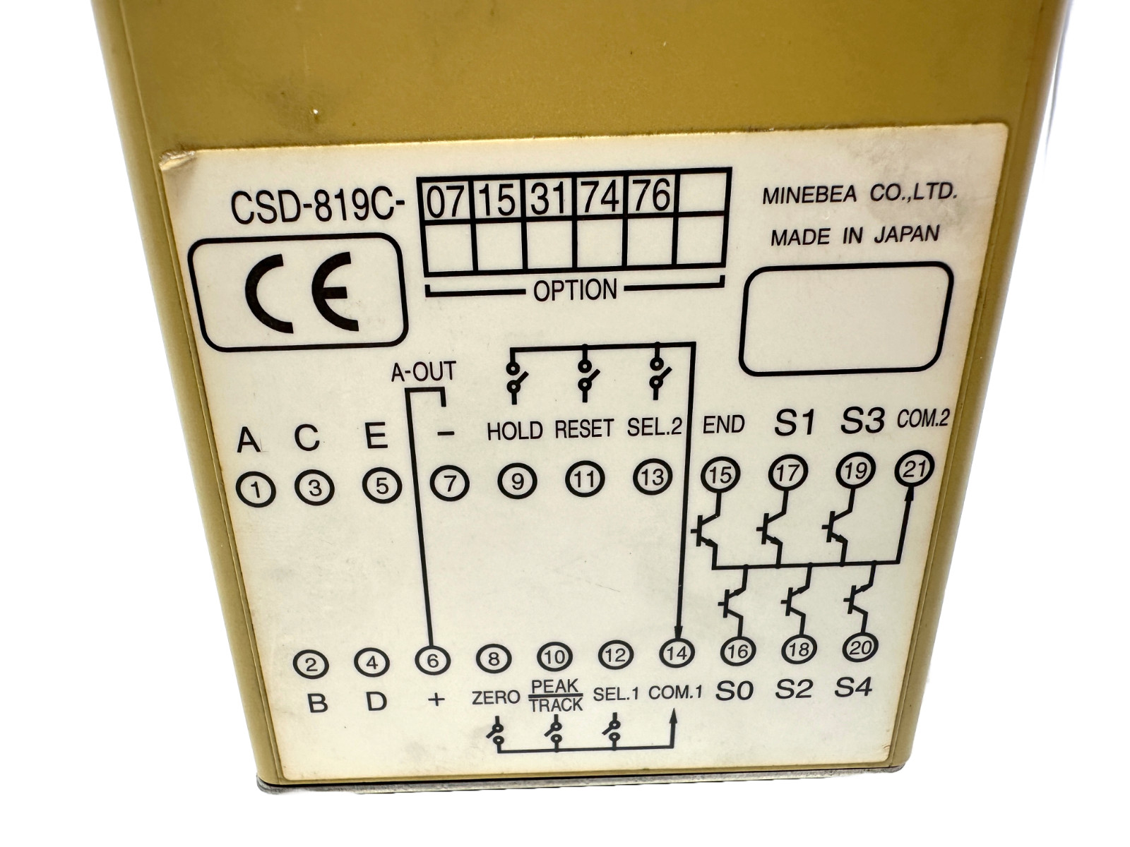 Minebea CSD-819C Digital Peak Holder