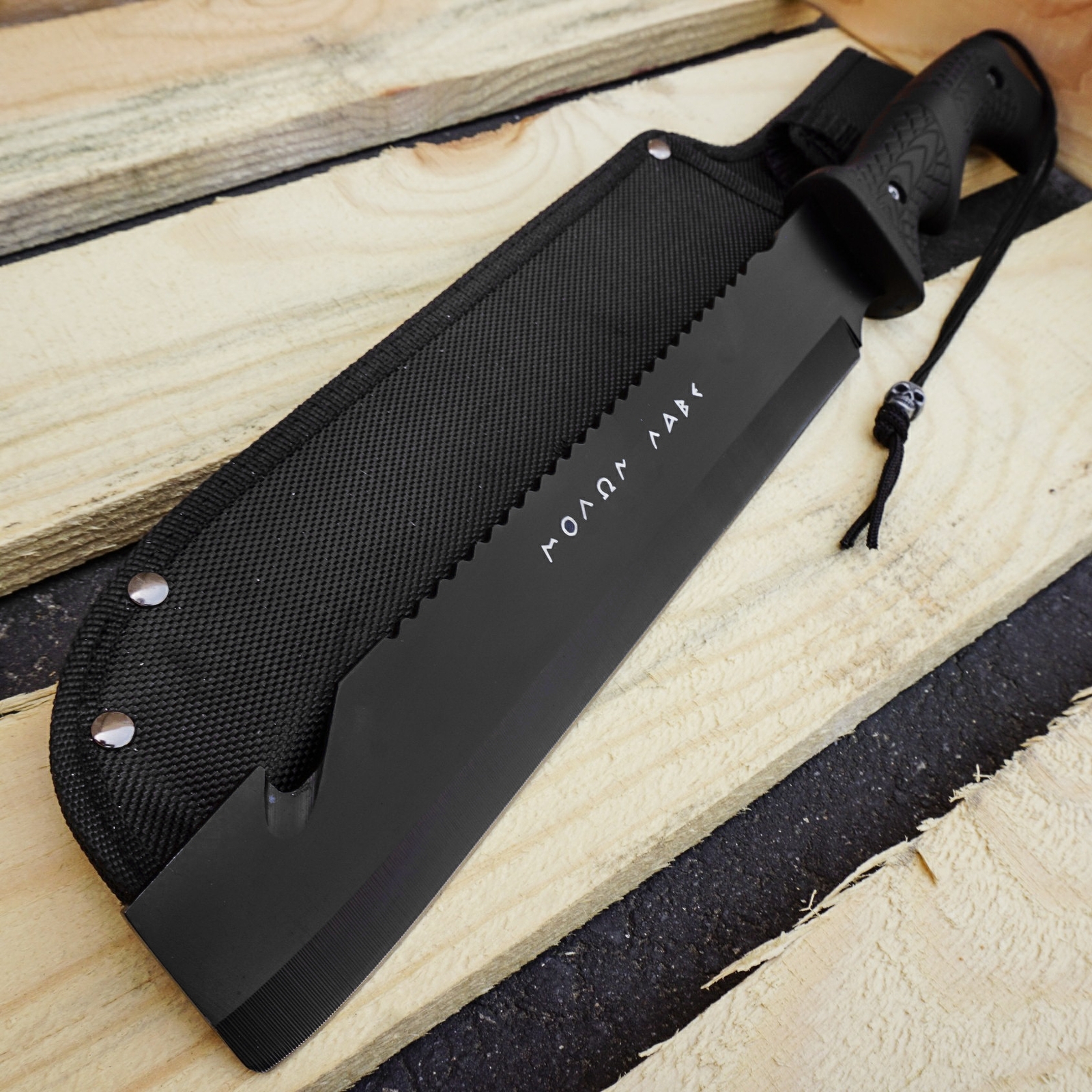 MOLON LABE Greek Warrior Fixed Blade Knife Emergency Knife Tactical Black