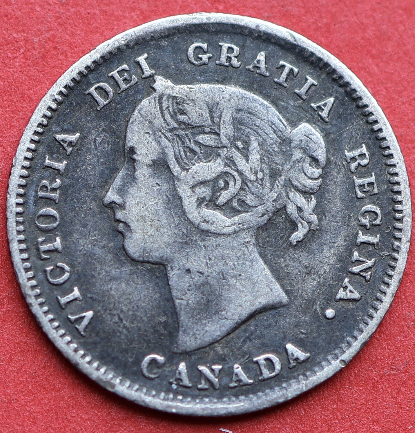 1886 Canada 5 Cents Large 6 - VF - Lot#10823