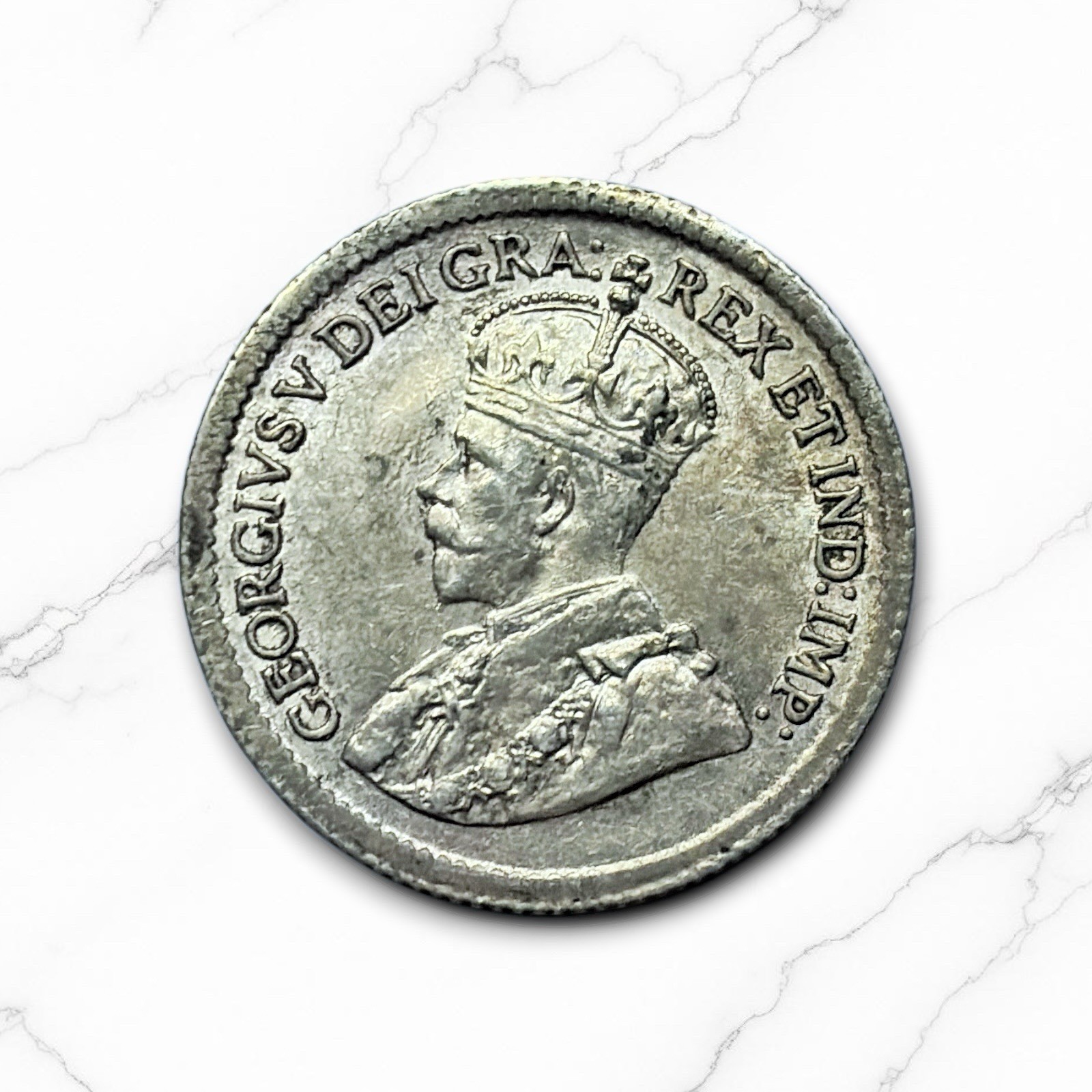 1920 🇨🇦 Canada 5 Cents Silver Coin, George V