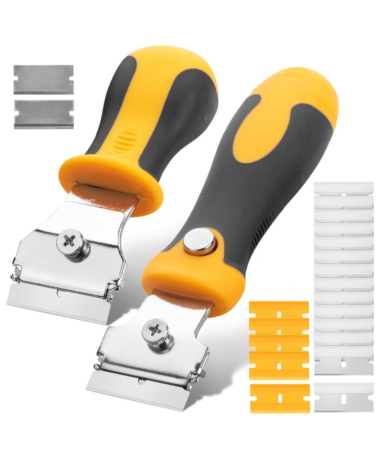 Bates Razor Blade Scraper Set, 2 Pack, Standard & Adjustable Handle
