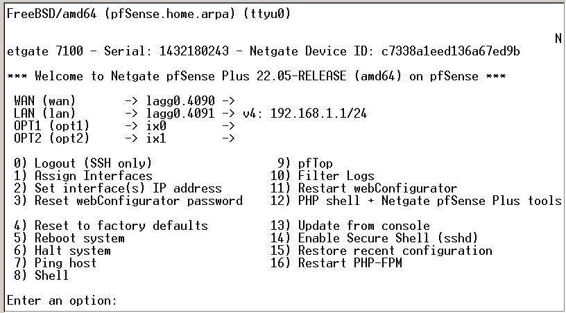 Netgate XG-7100-1U PFSENSE Network Security Gateway Appliance Firewall 22.05
