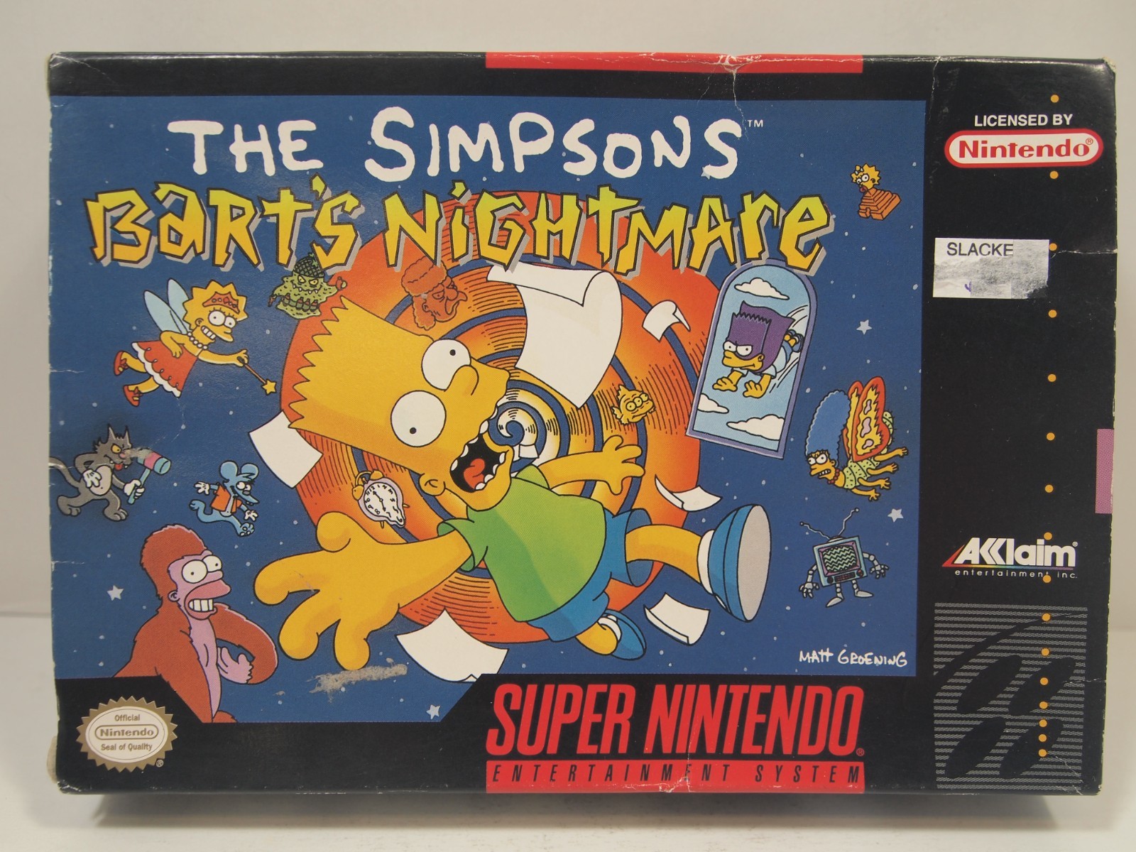 The Simpsons Bart's Nightmare (Super Nintendo | SNES) Authentic BOX ONLY