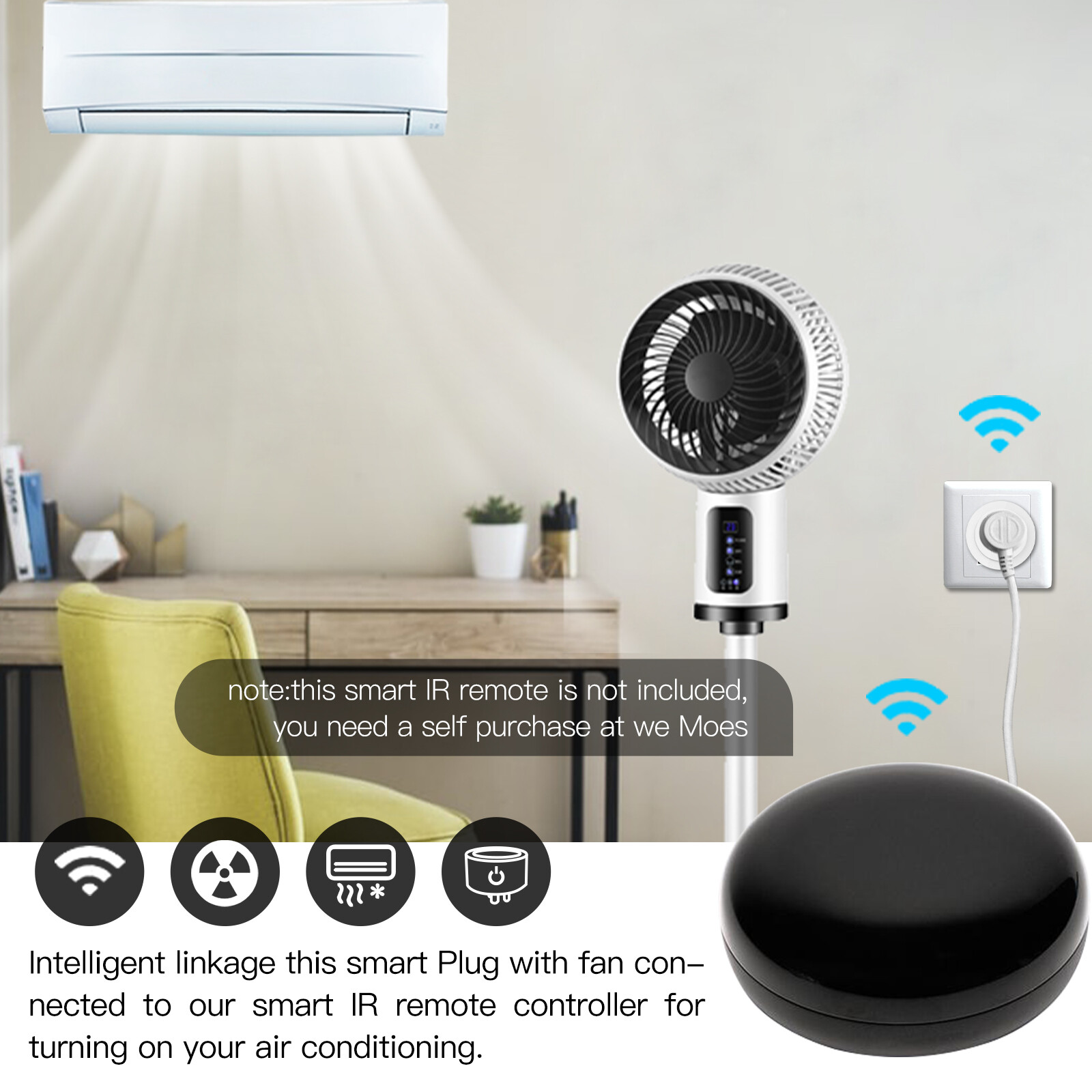 MOES WiFi Smart Power Dimmer Plug Switch Socket Outlet Timer Alexa Google APP
