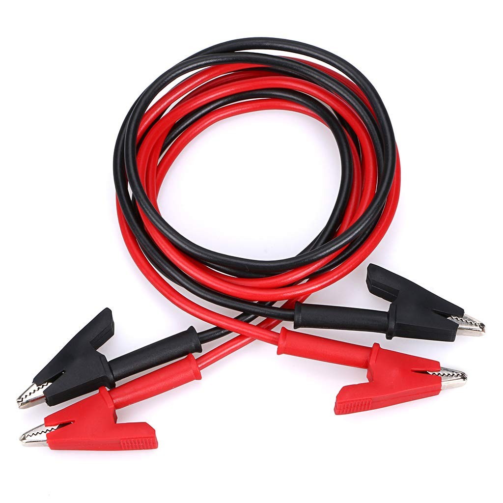 Flexible 3.3 ft Alligator Clip Leads - 15A for Reliable Electrical Testing