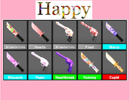 VALENTINE 26' BOX 10 WEAPONS❤️FAST DELIVERY❤️R0BLX MURDER MYSTERY 2 MM2