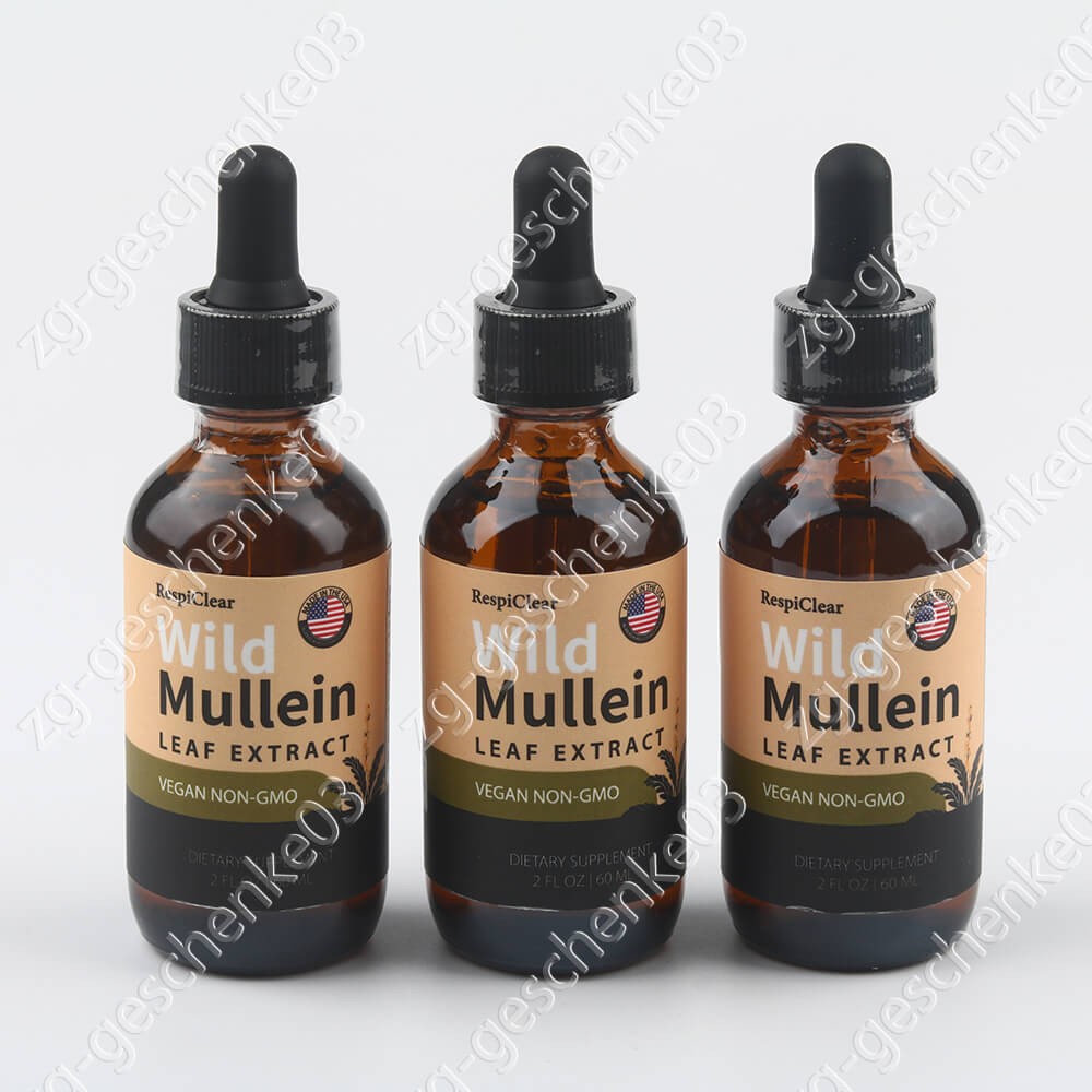1-3pcs RESPICLEAR All-Natural Mullein Drops with Ginger & Lemon for Lung Cleanse