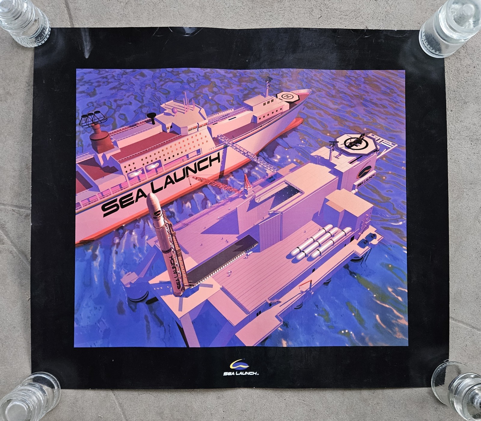 BOEING Sea Launch Poster - Rockets and Space - Rare
