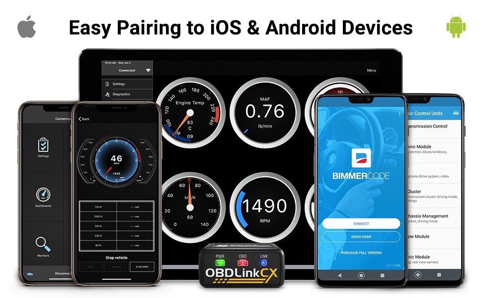 OBDLink CX 5.1 BLE OBD2 Designed For BMW/mini Bimmercode Bimmerlink Adapter