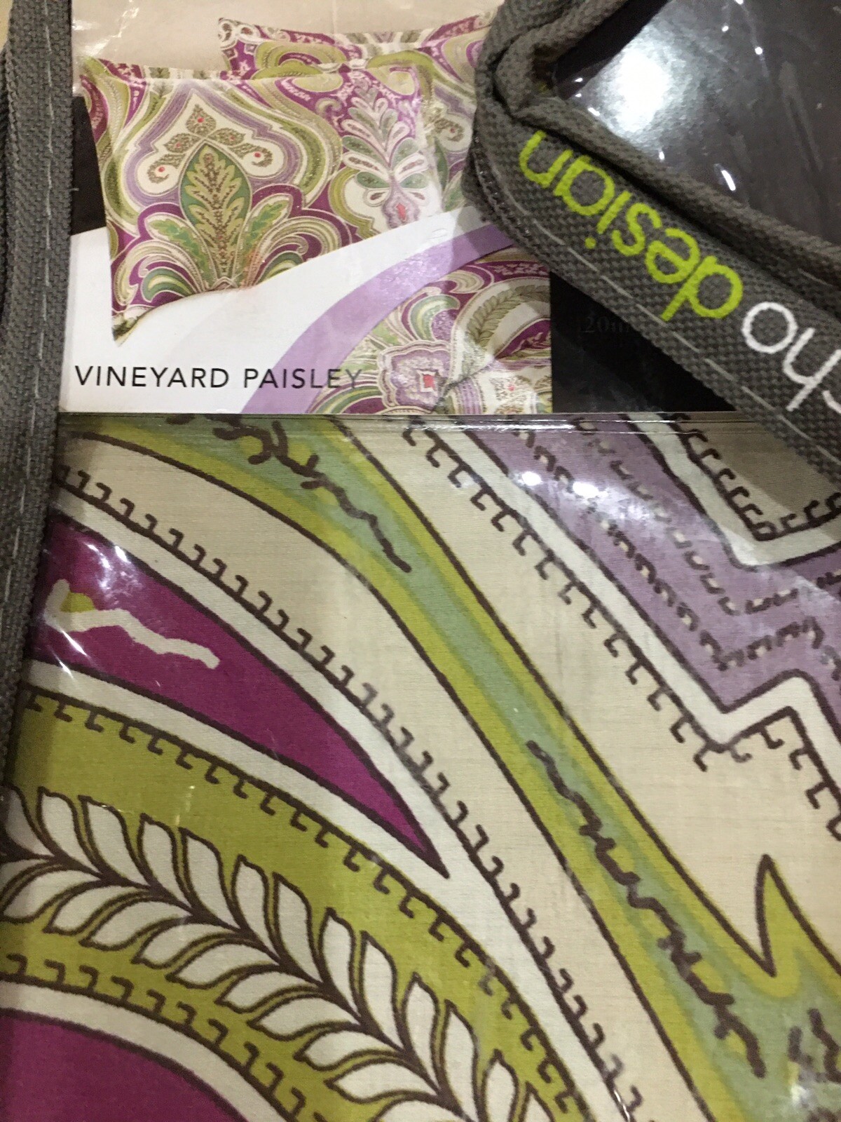 ECHO DESIGN 2pc "VINEYARD PAISLEY" STANDARD SHAMS MULTI NIP