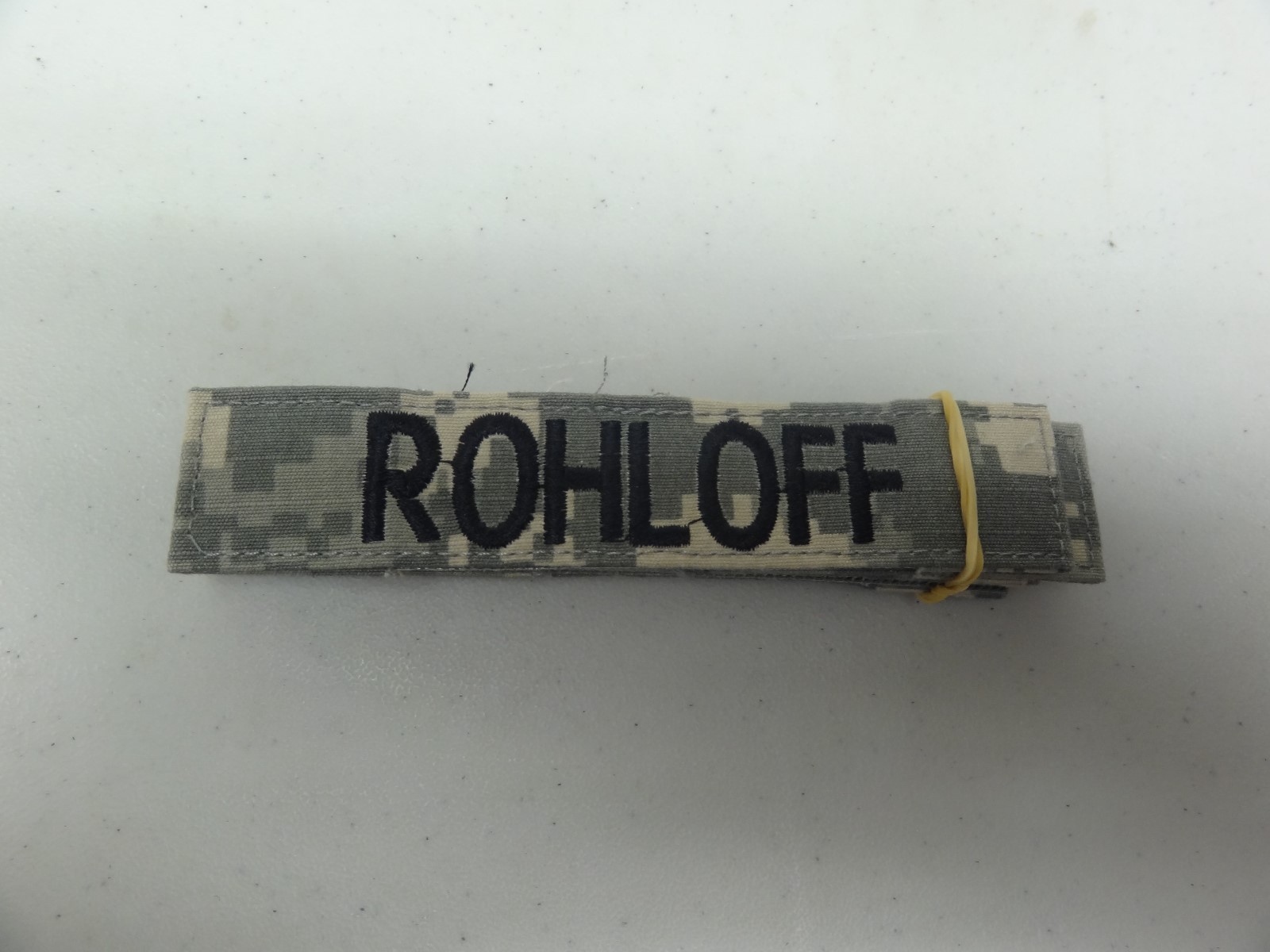 MILITARY US ARMY PATCH FOR ACUS DIGITAL HOOK BACK NAME TAPE WITH ROHLOFF