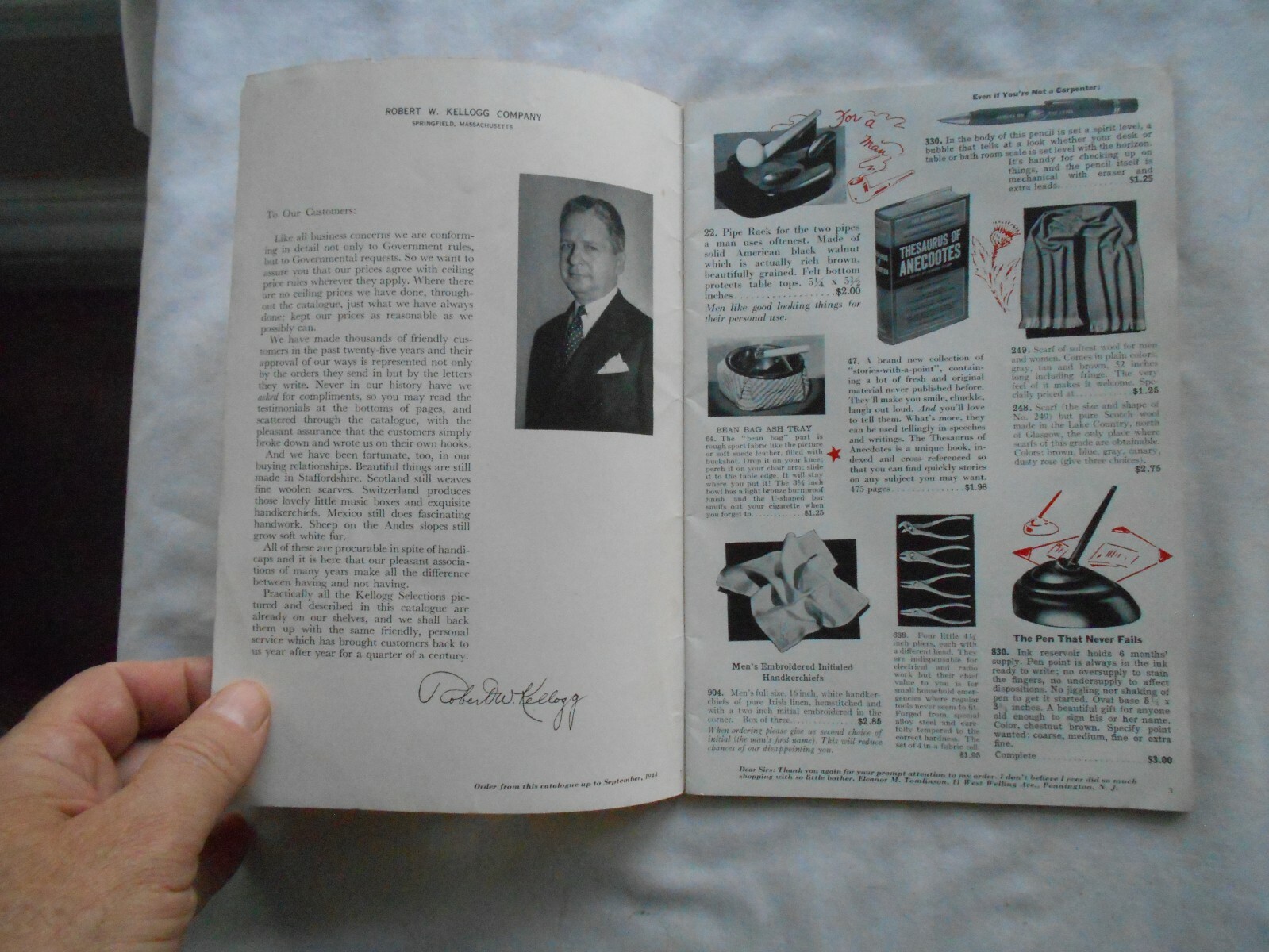 ROBERT W. KELLOG COMPANY CATALOG 1944