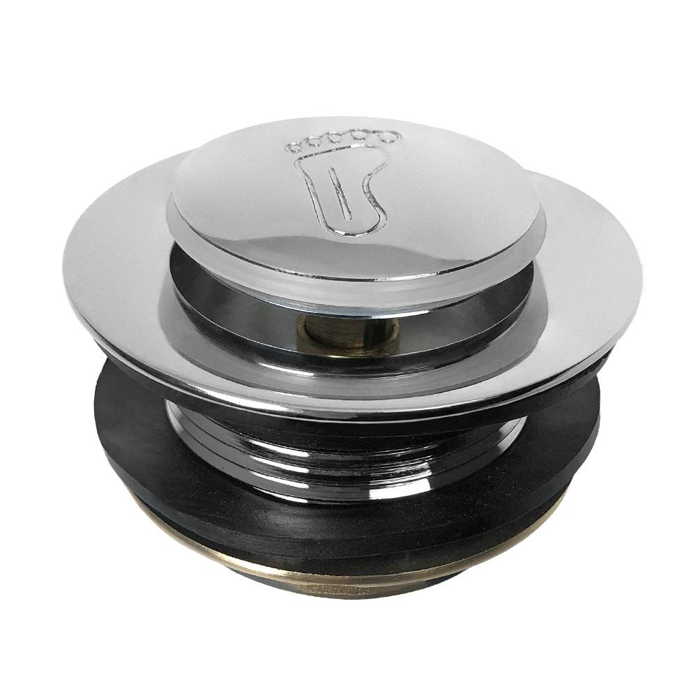 QWORK Bathtub Drain, Polished Chrome, for 1-1/2" Shower and Chrome