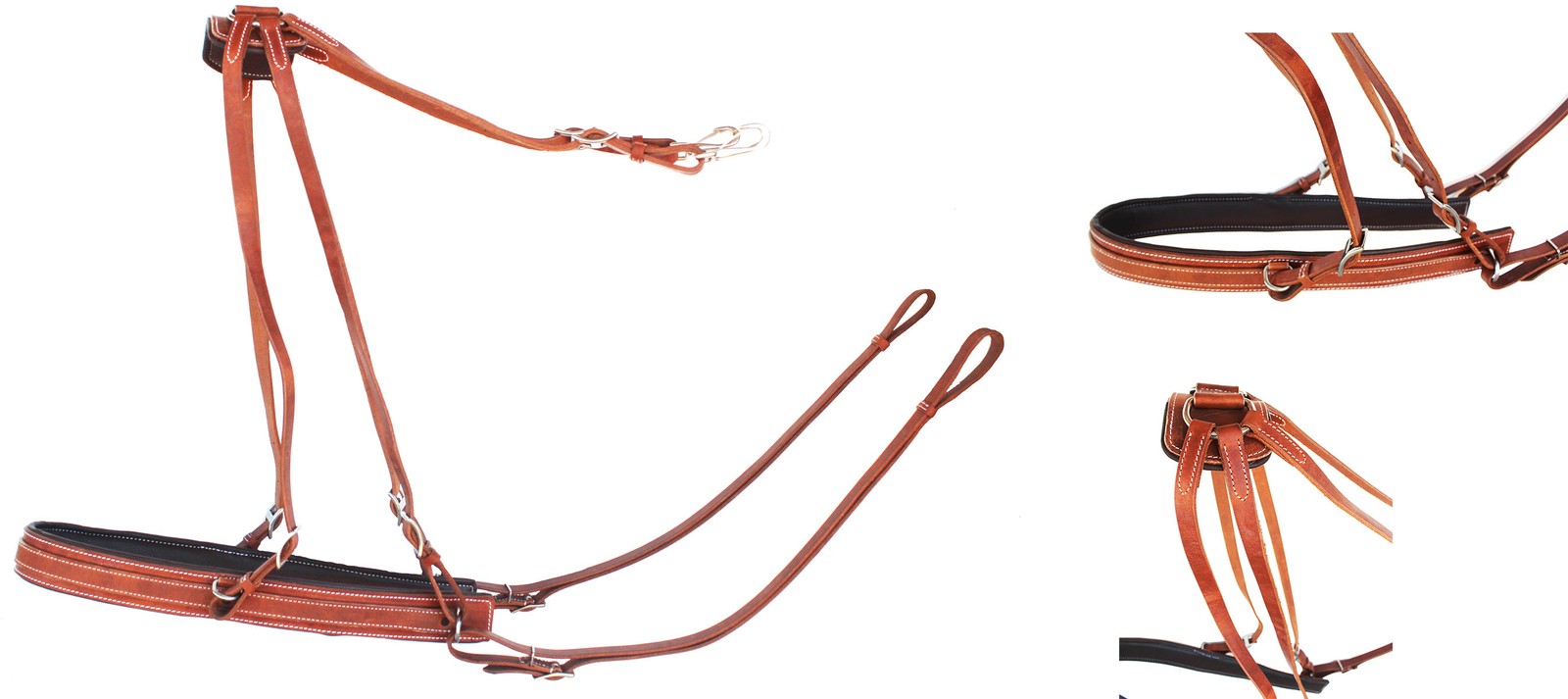 Horse USA Leather Padded Mule Breeching Working Tack Comfort Balance 976H705