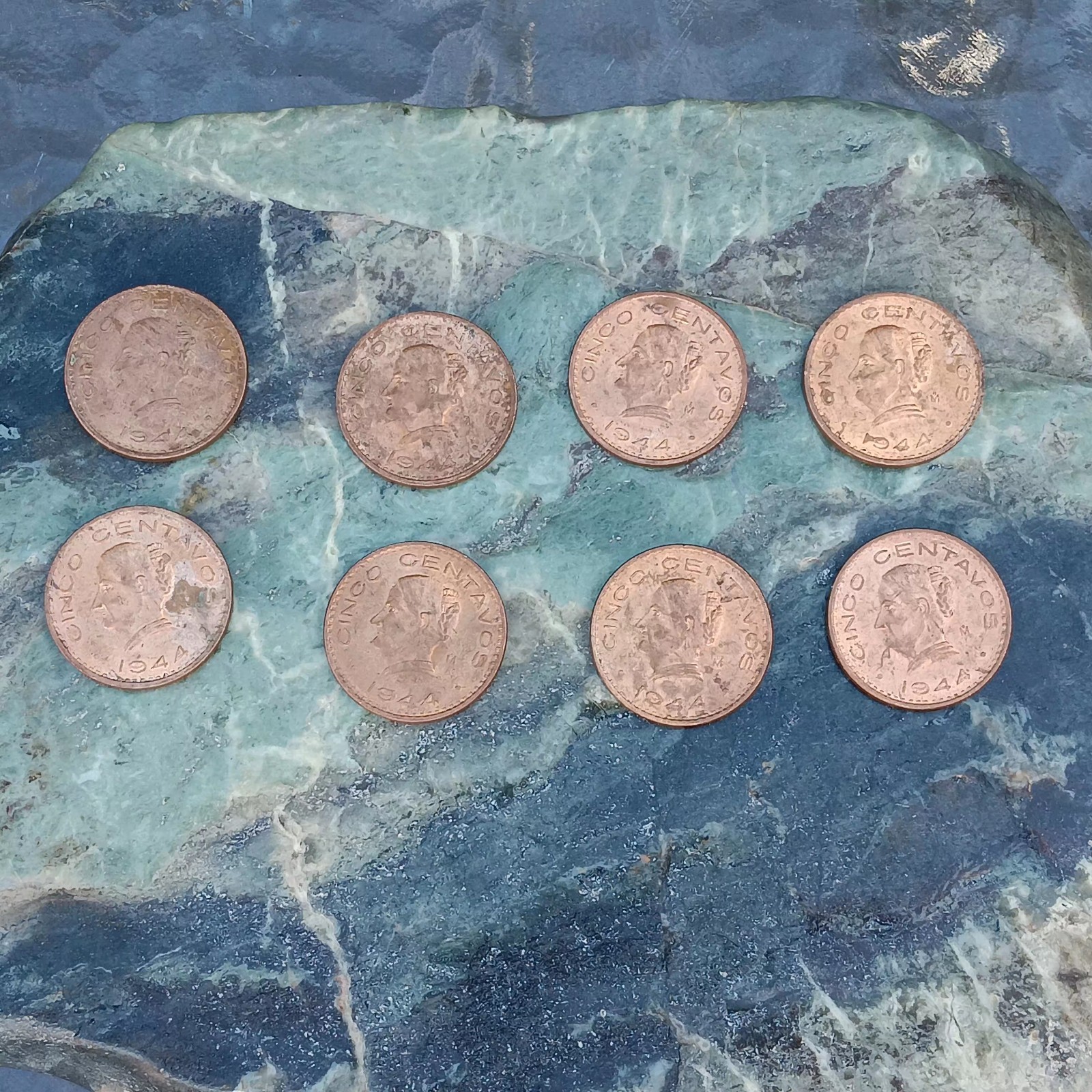 1944 MEXICO 5 Centavos  Finest Grade  GEM BU Coin Lot Mexico 🇲🇽