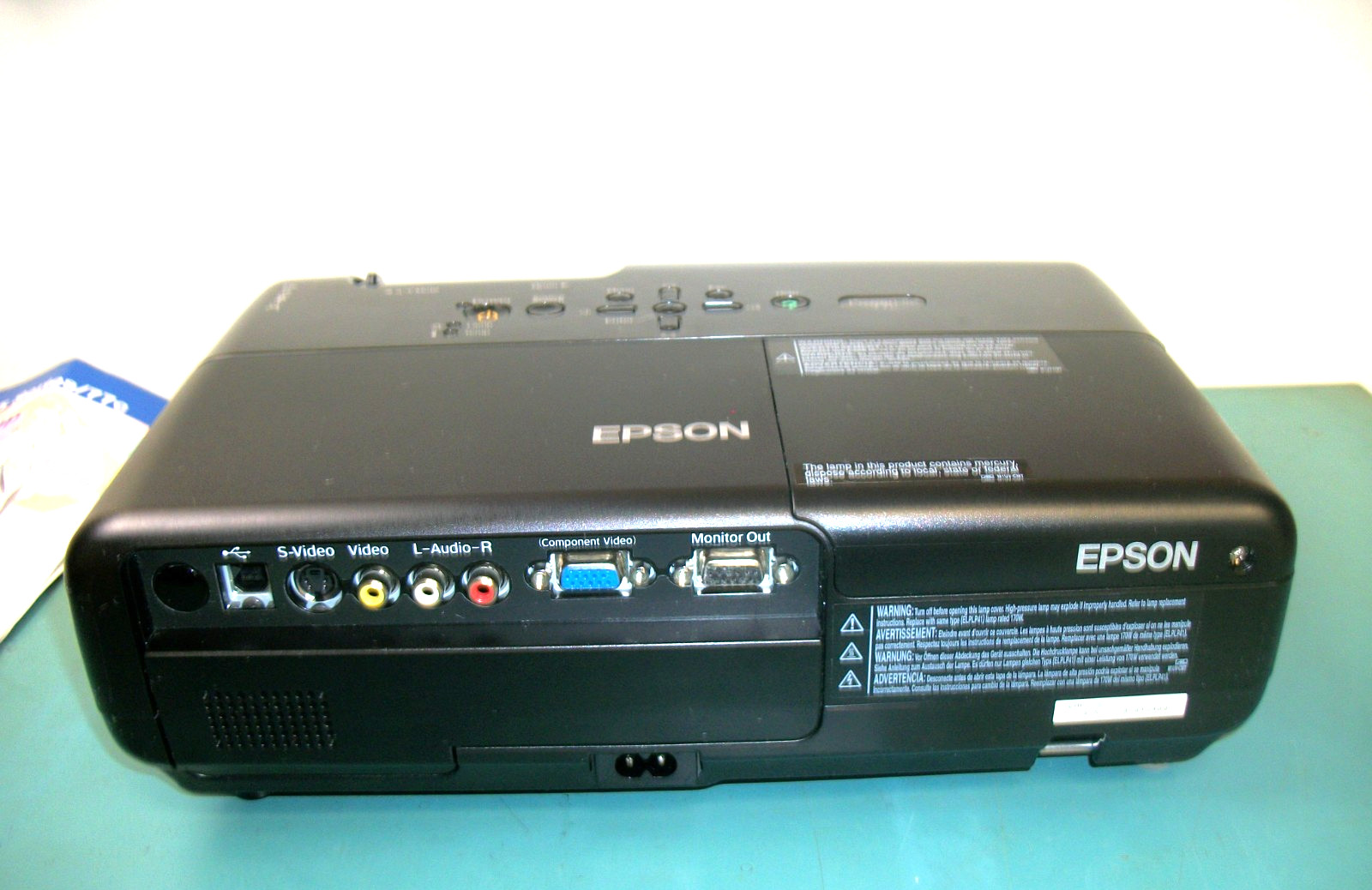 EPSON EMP-X5 PowerLite 77C LCD Presentation Projector w/Case & Cords Shown