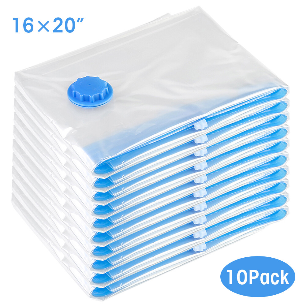 16×20" 1/10Pcs Vacuum Seal Storage Bags Travel Compression Space Saver Organizer