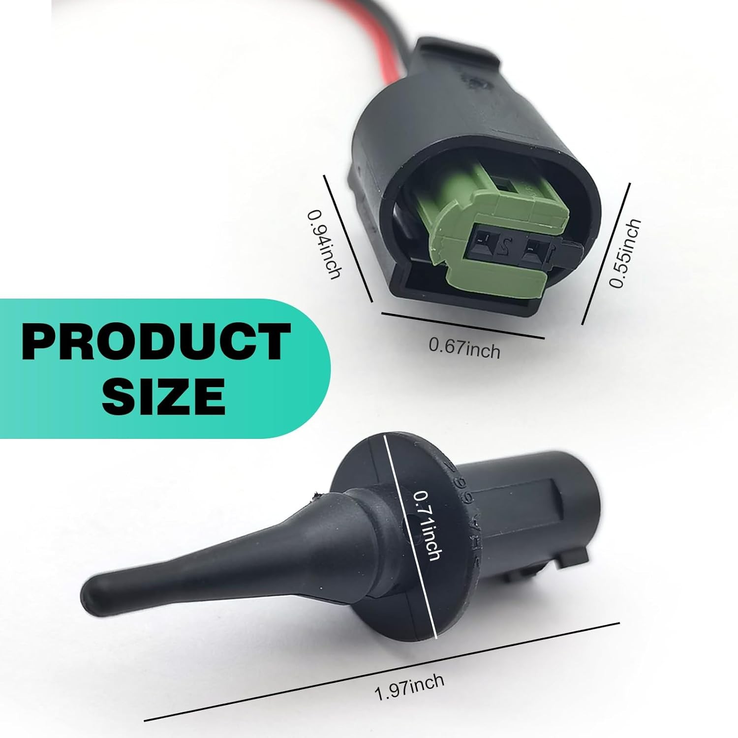 2 PCS Outer Ambient Air Temperature Sensor, High Temperature Resistant Sensor wi