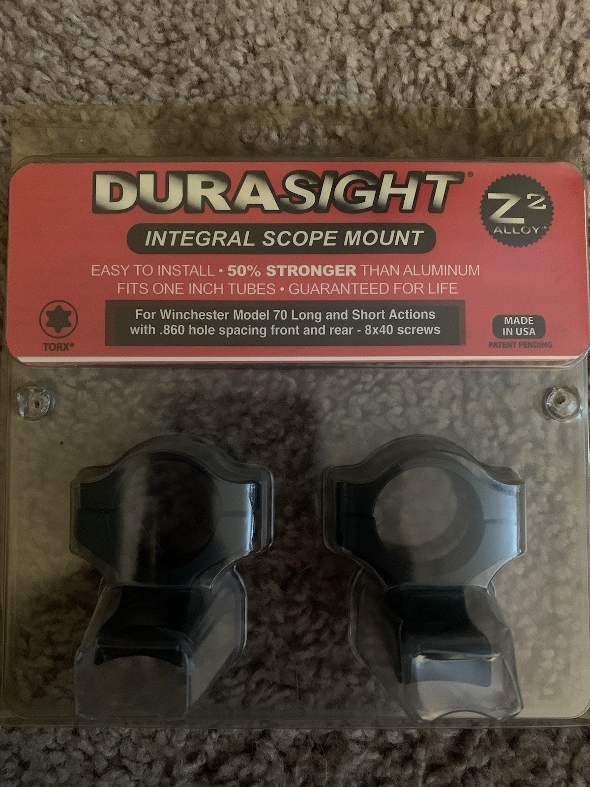 Durasight Integral Rifle Scope Mount: Winchester Model 70 Long & Short Action