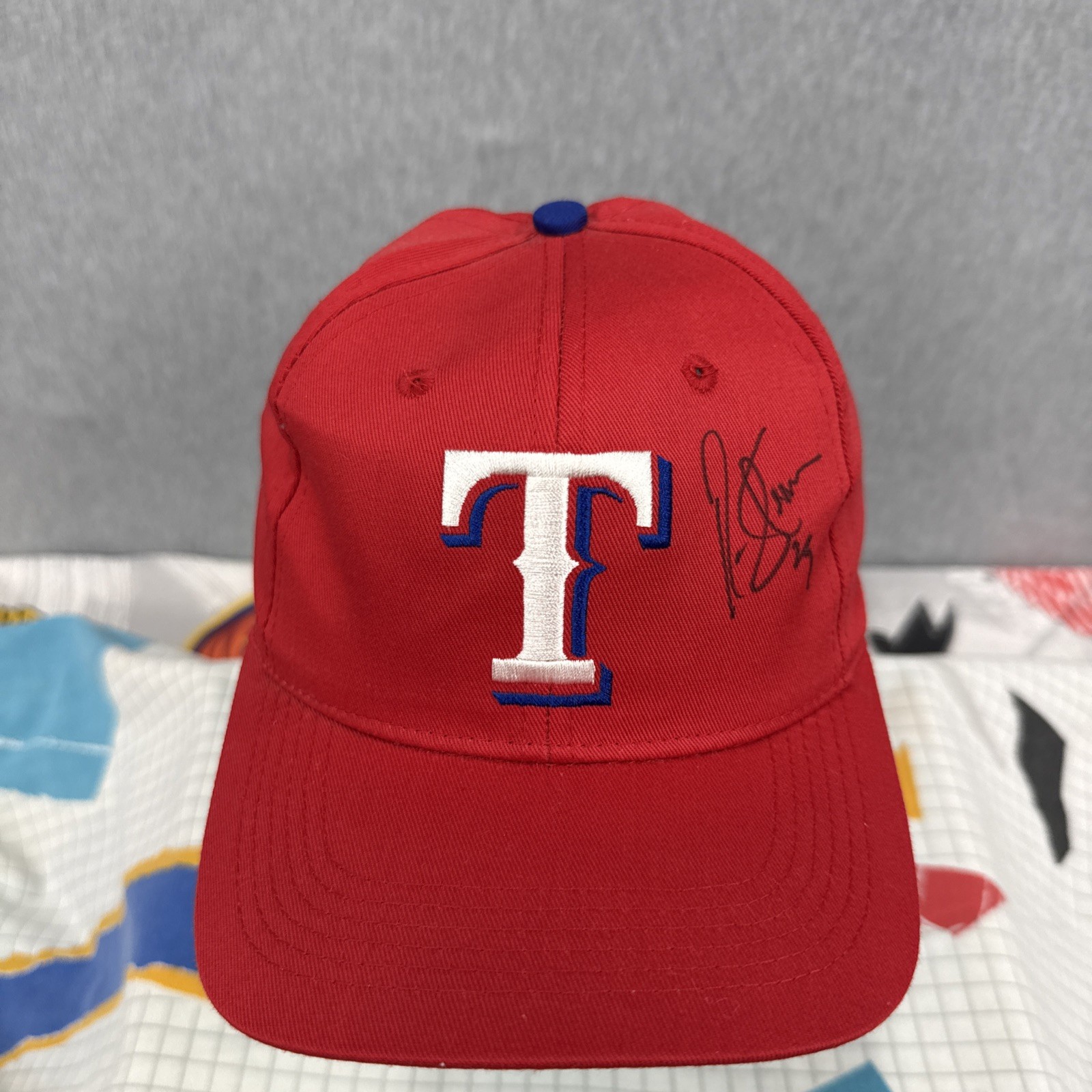 Rusty Greer Texas Rangers MLB Snapback Hat Signed