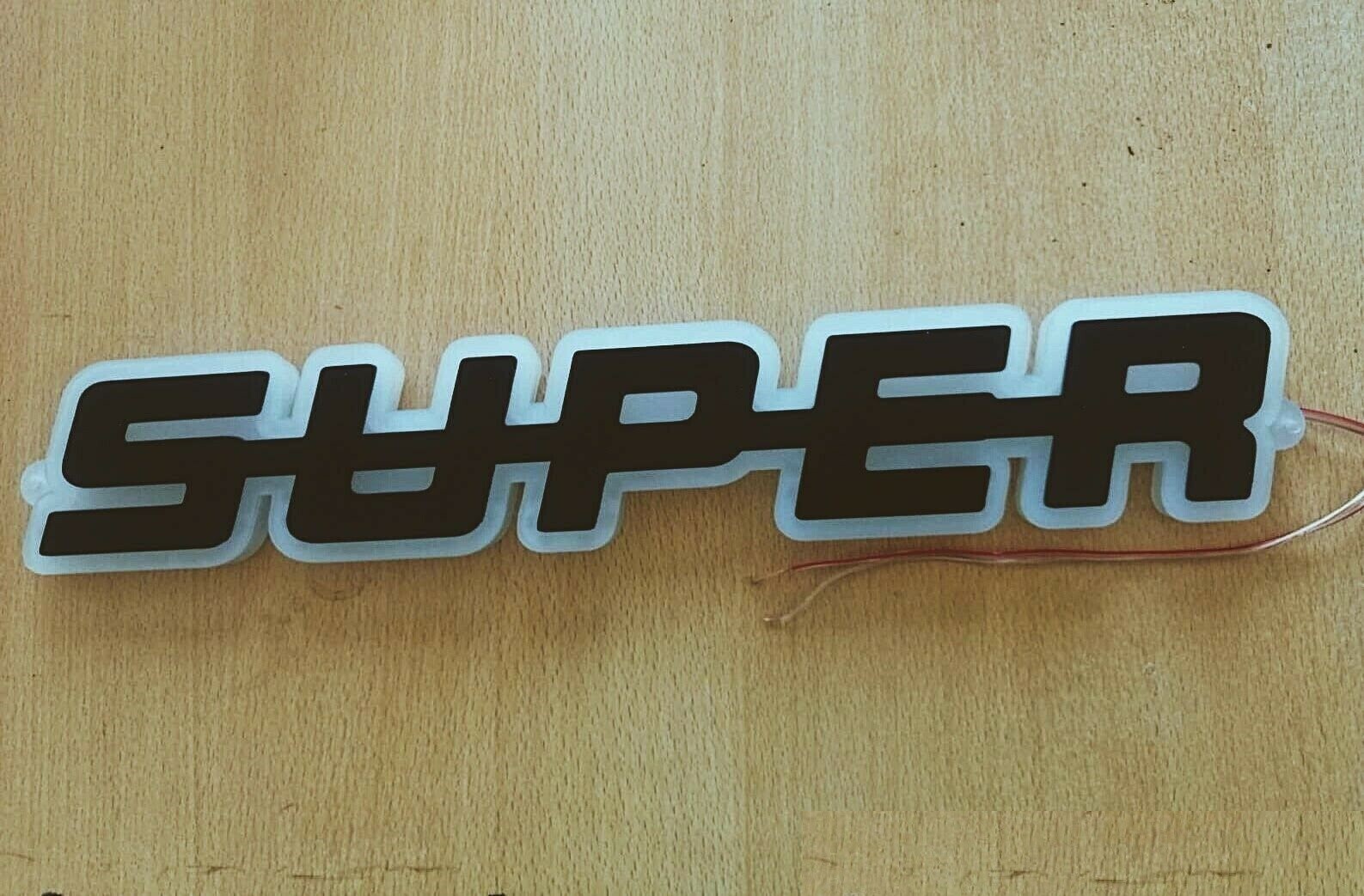 For SCANIA LED Emblem Text ( SUPER ) 24V / RED