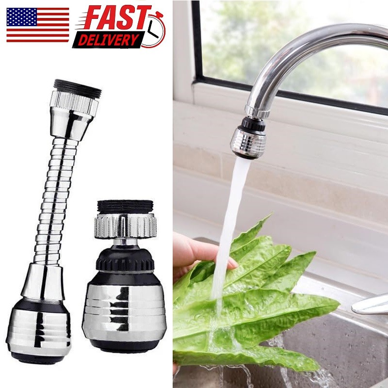 360 Rotate Swivel Nozzle Filter Adapter Faucet Water Saving Tap Aerator Diffuser