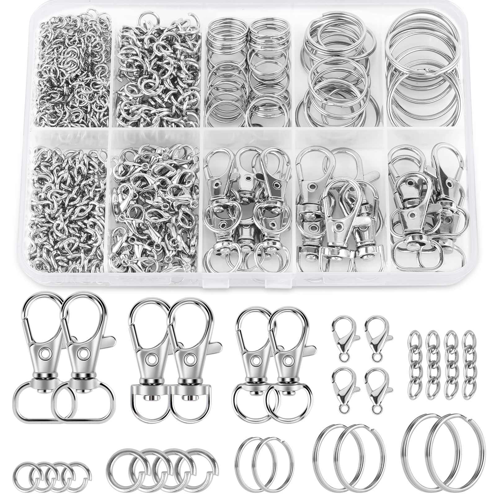 523PCS Keychain Making Kit, Keychain Making Supplies Including Keychains Clip...
