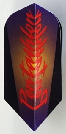 Pentathlon Multi Color Scroll Slim Dart Flights