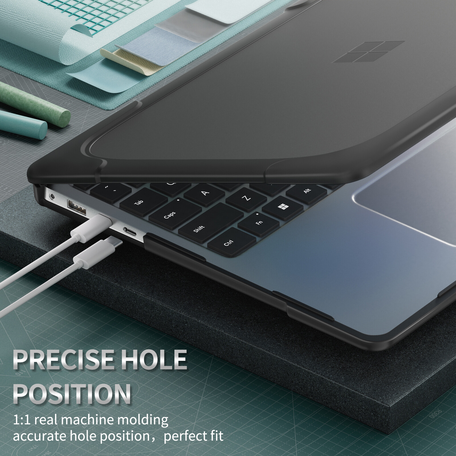 Shockproof Hard Shell Kickstand Case Cover for Microsoft Laptop 7 13.8" (2024)