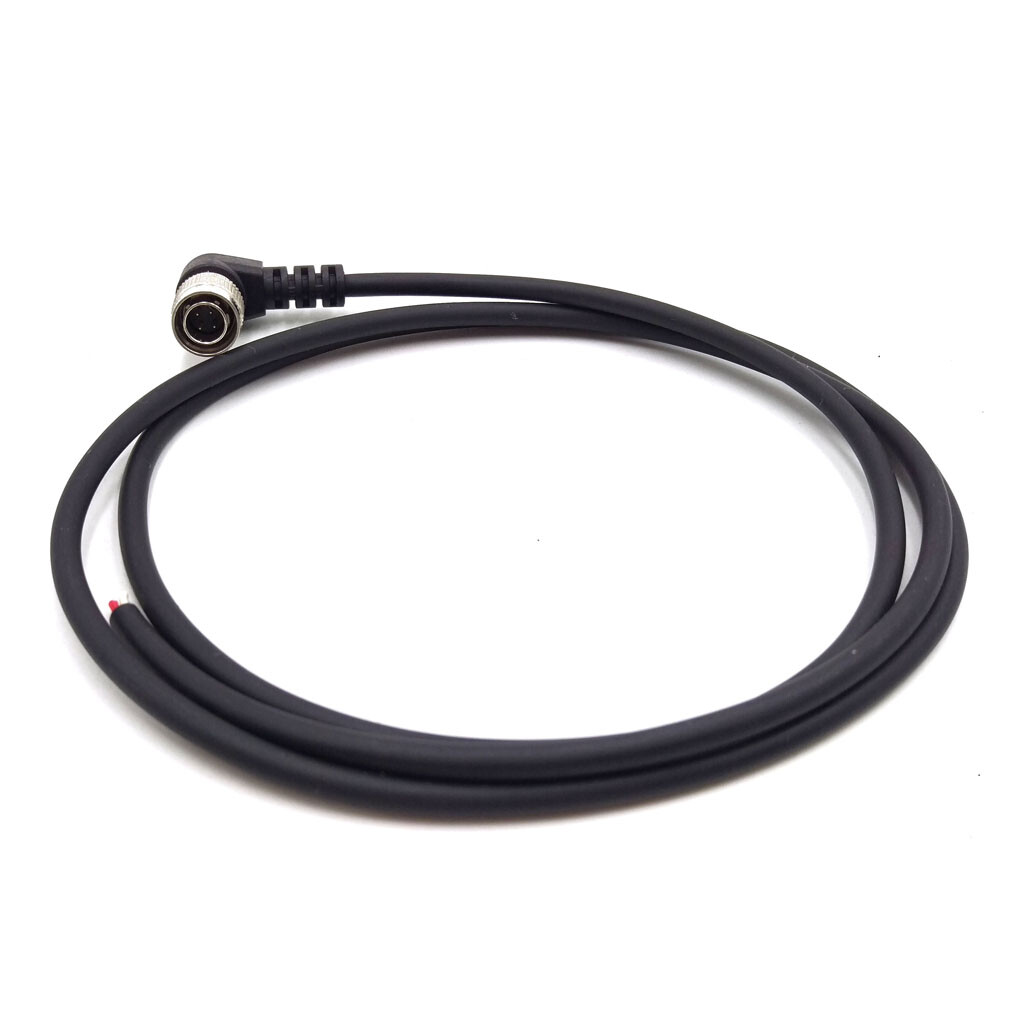 Right Angle Hirose 4pin Male Power Cable for Sound Device 644 633/ Zoom F4 F8,1M