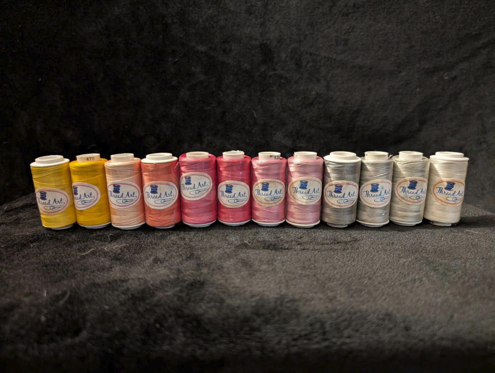 Thread Art Rayon Machine Embroidery Thread NEW Shades of Yellow/Pink Lot of 12