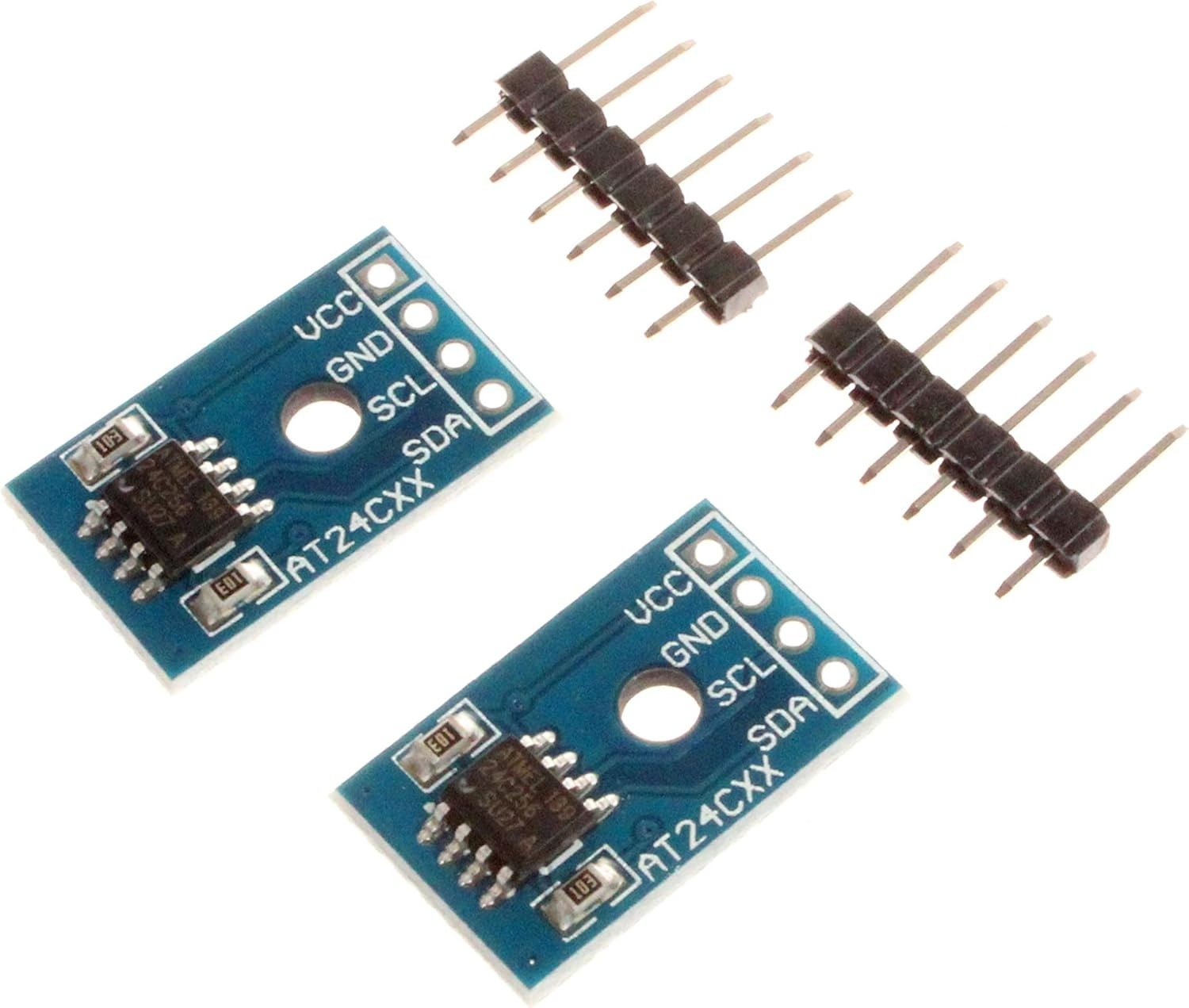 Pack of 2 AT24C256 EEPROM Memory Modules - I2C Interface for MCU Projects