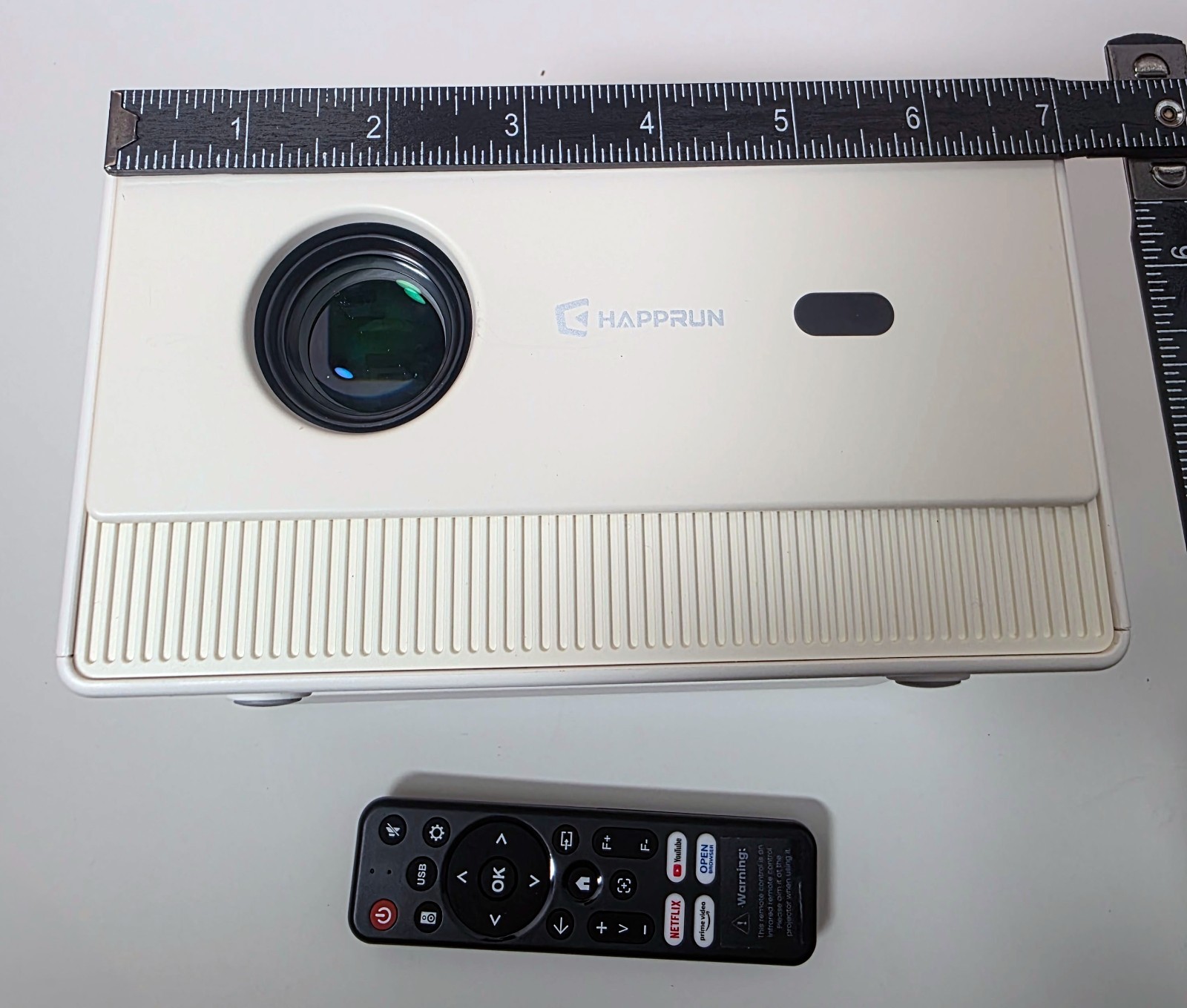 HAPPRUN 1500 ANSI Portable Projector with Built-in Streaming Apps