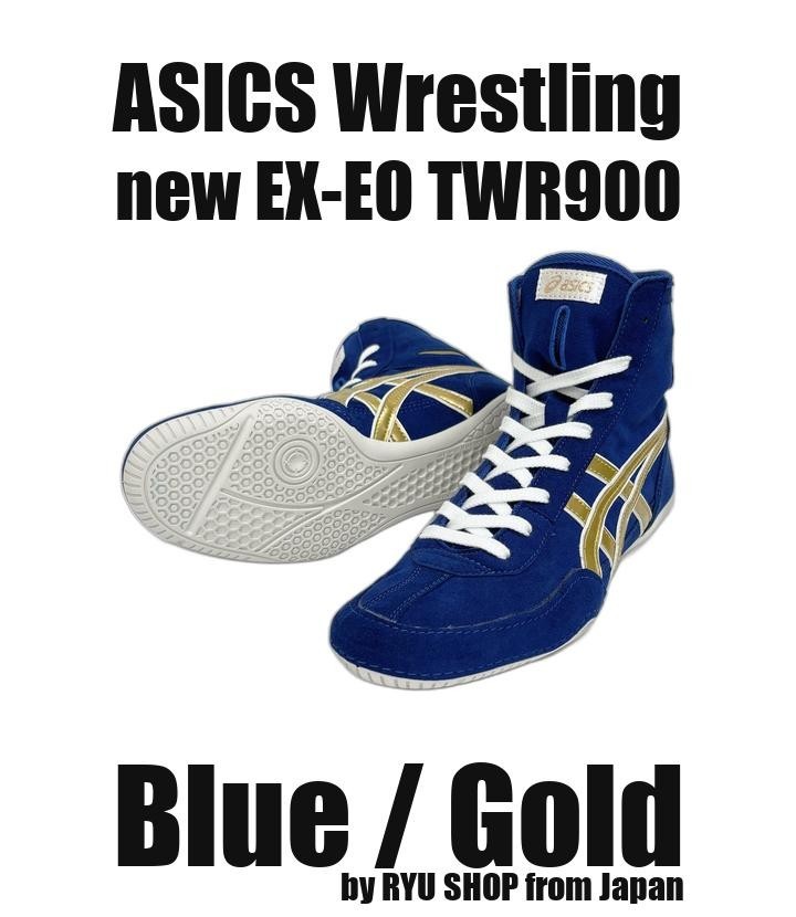 ASICS Wrestling Shoes 1083A001 A527 Blue / Gold new EX-EO TWR900 Prime Attack