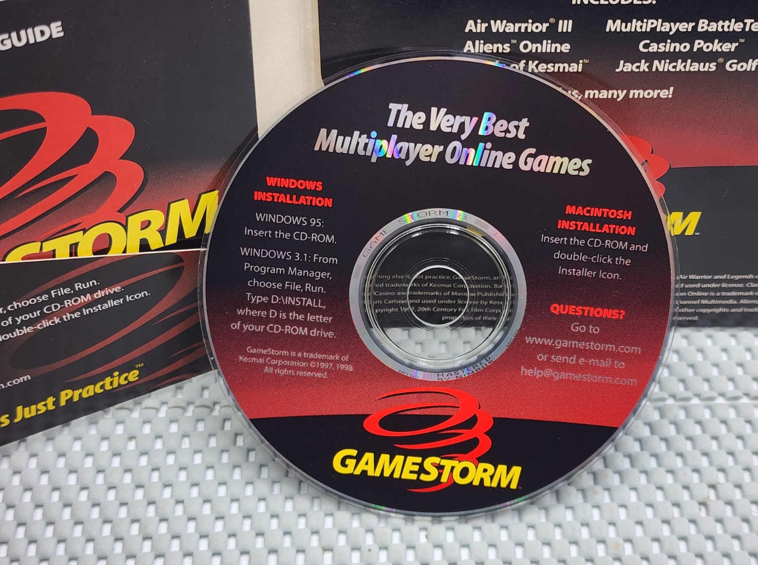 Vintage 1997 GameStorm Online Multiplayer PC Game Disc CD-ROM