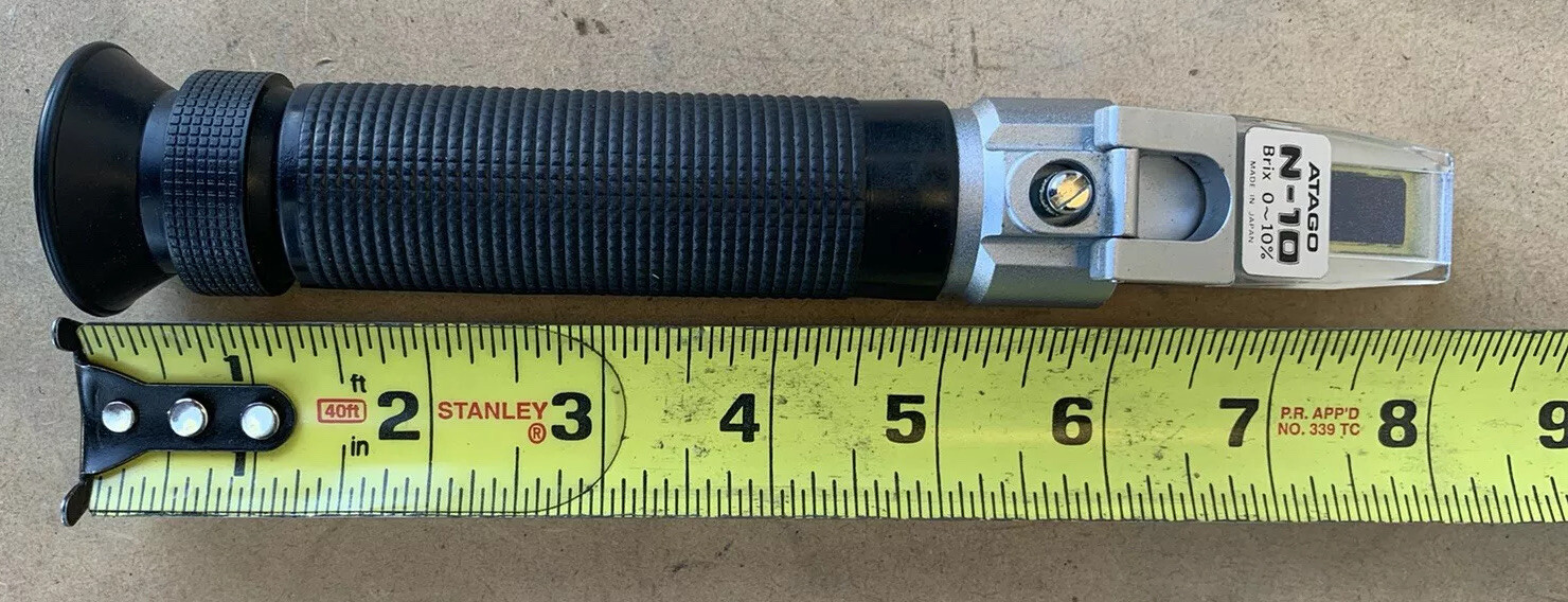 Atago N-10 Hand Refracometer, Brix 0-10%
